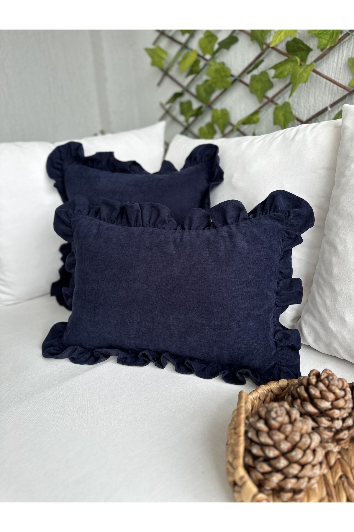 Dark blue shop throw pillows