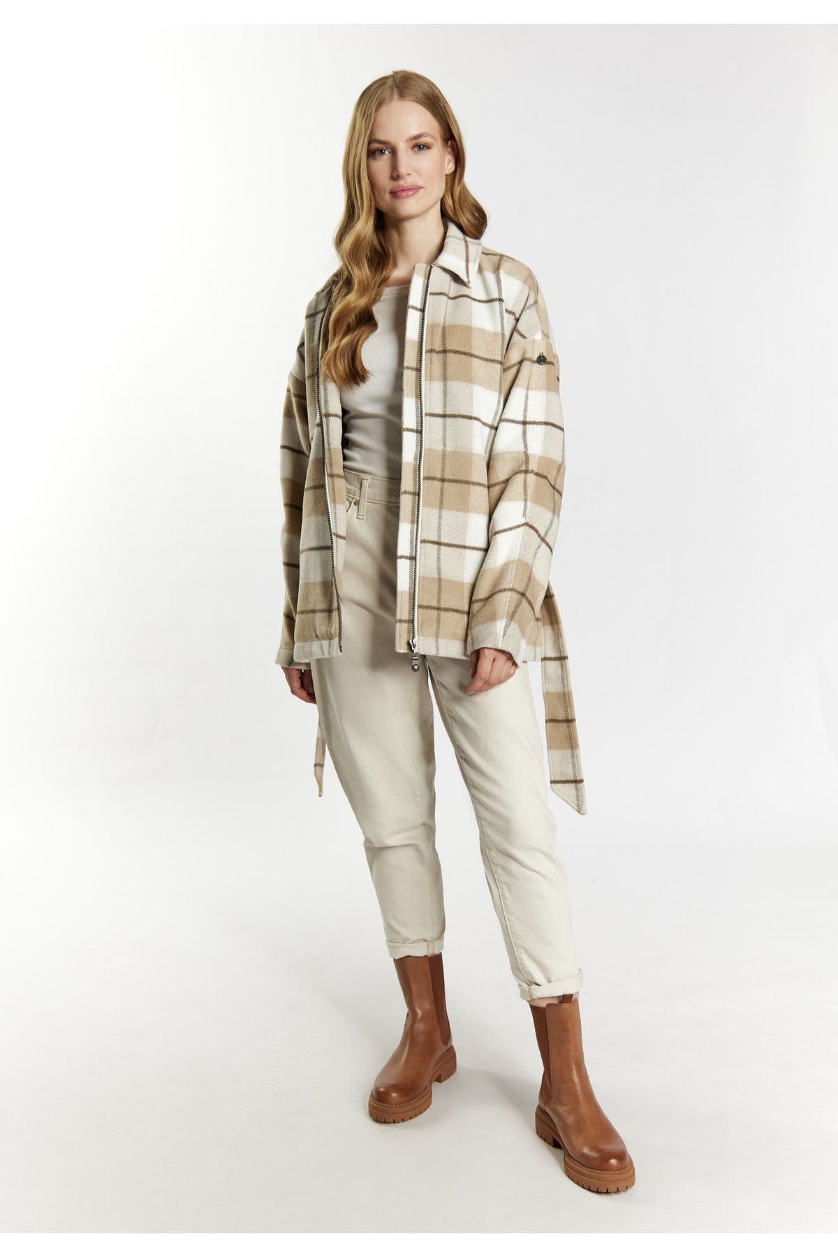 Dreimaster-Transitional jacket with checked pattern 3