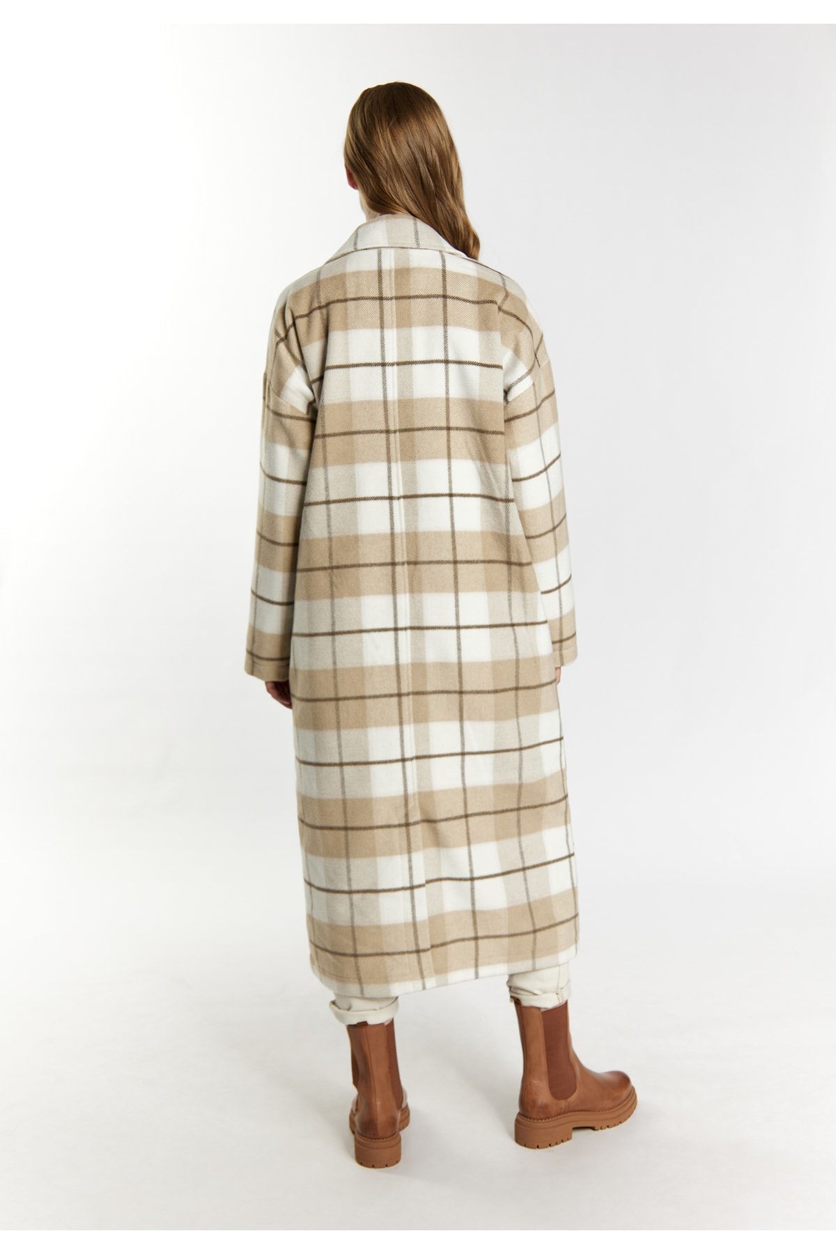 Dreimaster-Transitional coat in a checked design 4