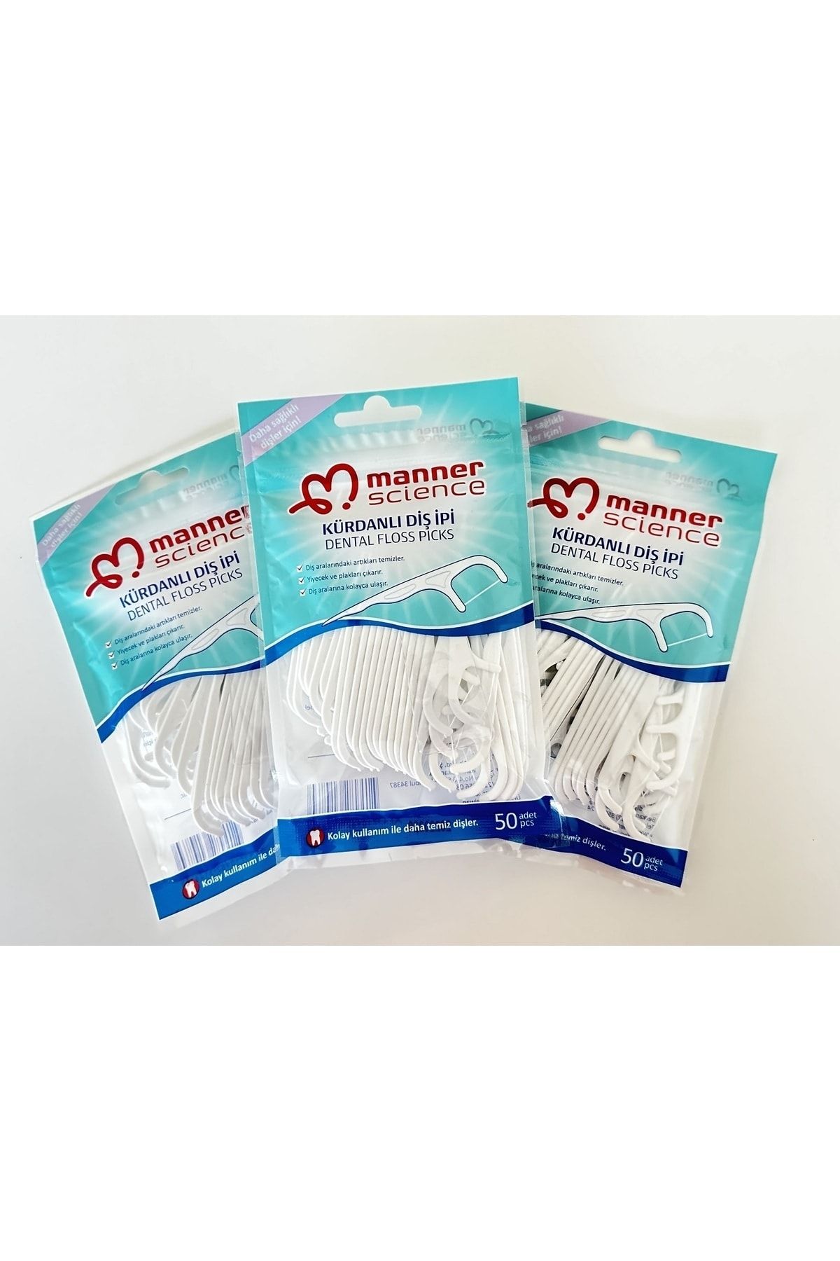 Manner Science-خيط تنظيف الأسنان مع مسواك 1