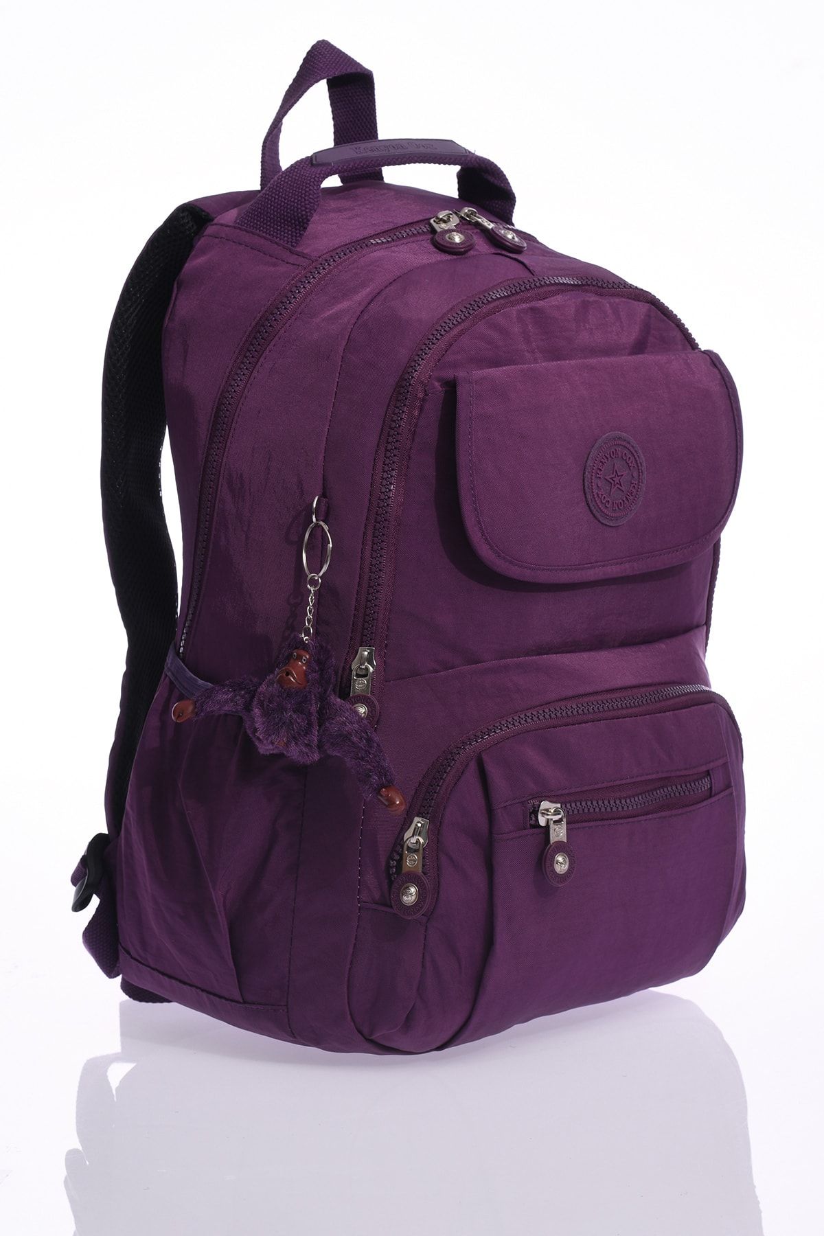 Fiyaka Eba-8866 Clinker Geantă De Școală Rucsac Ieșire Zilnică Sport Călătorie Vacanță Compartiment Multiplu Pentru Laptop Mov Femeie - One Size