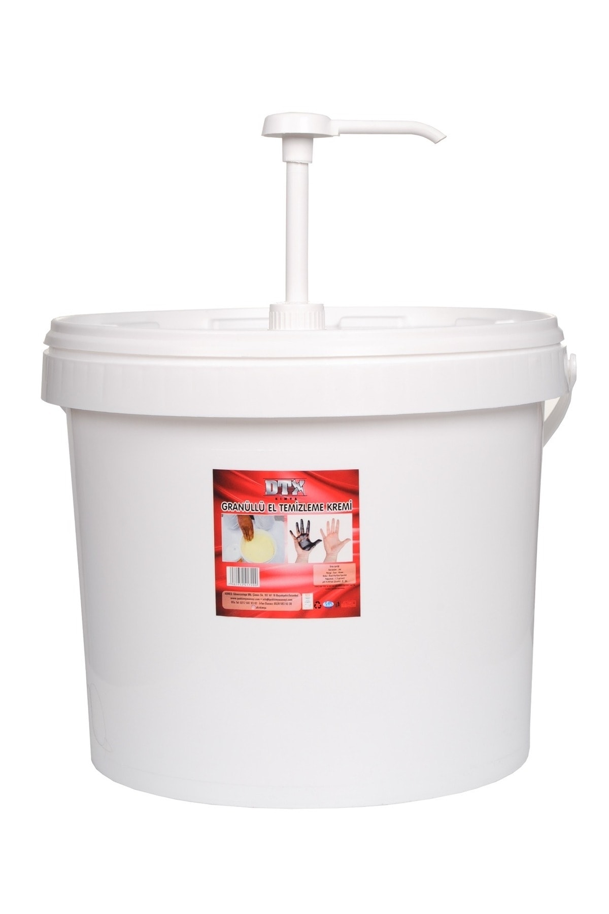 Pompalı Sanayi Tipi Kumlu El Temizleme kremi (Sabunu) 8 kg