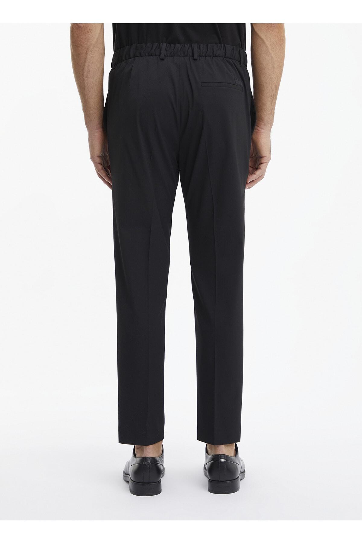 Calvin Klein-Pantaloni negri Slim Fit pentru bărbați - Talie obișnuită, K10K 109550 BEH 3
