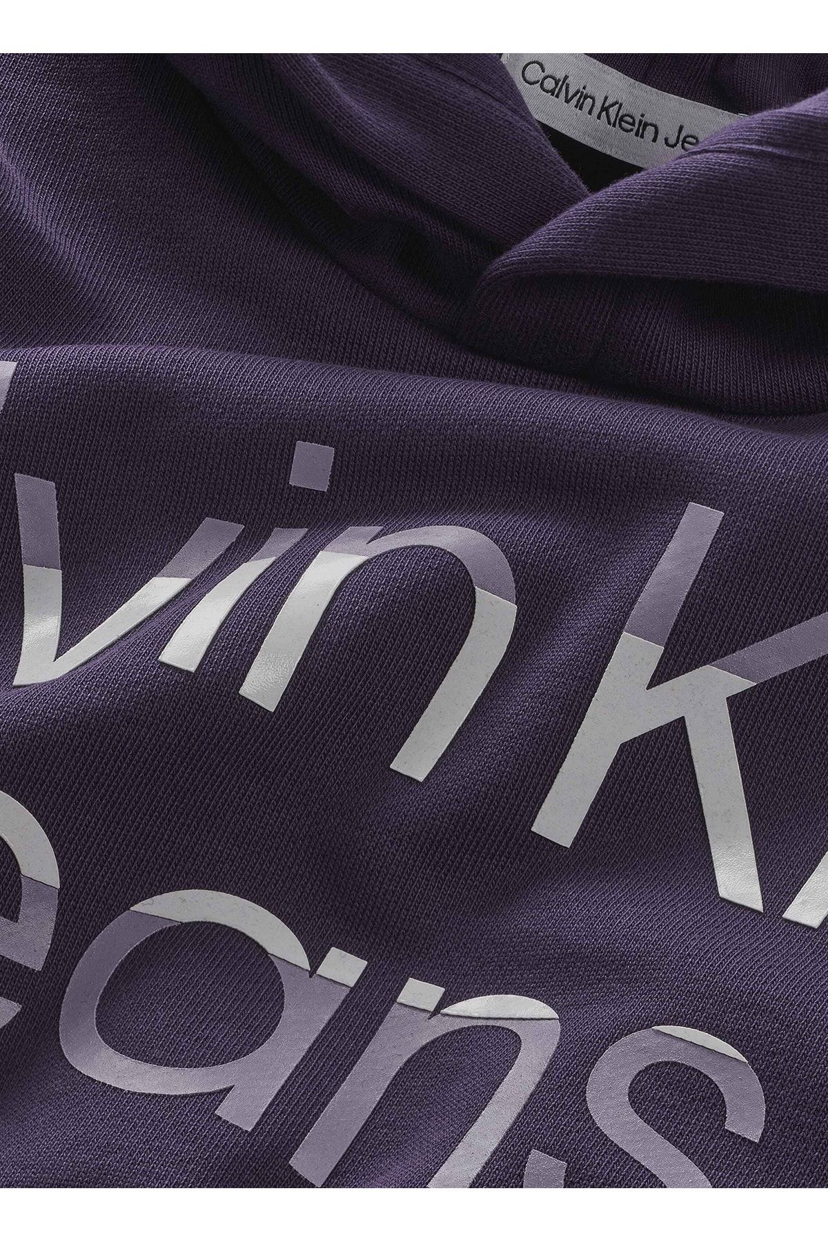 سویشرت بنفش پسرانه و بچگانه پسر چاپی Purple IB0IB01693VGS Calvin Klein