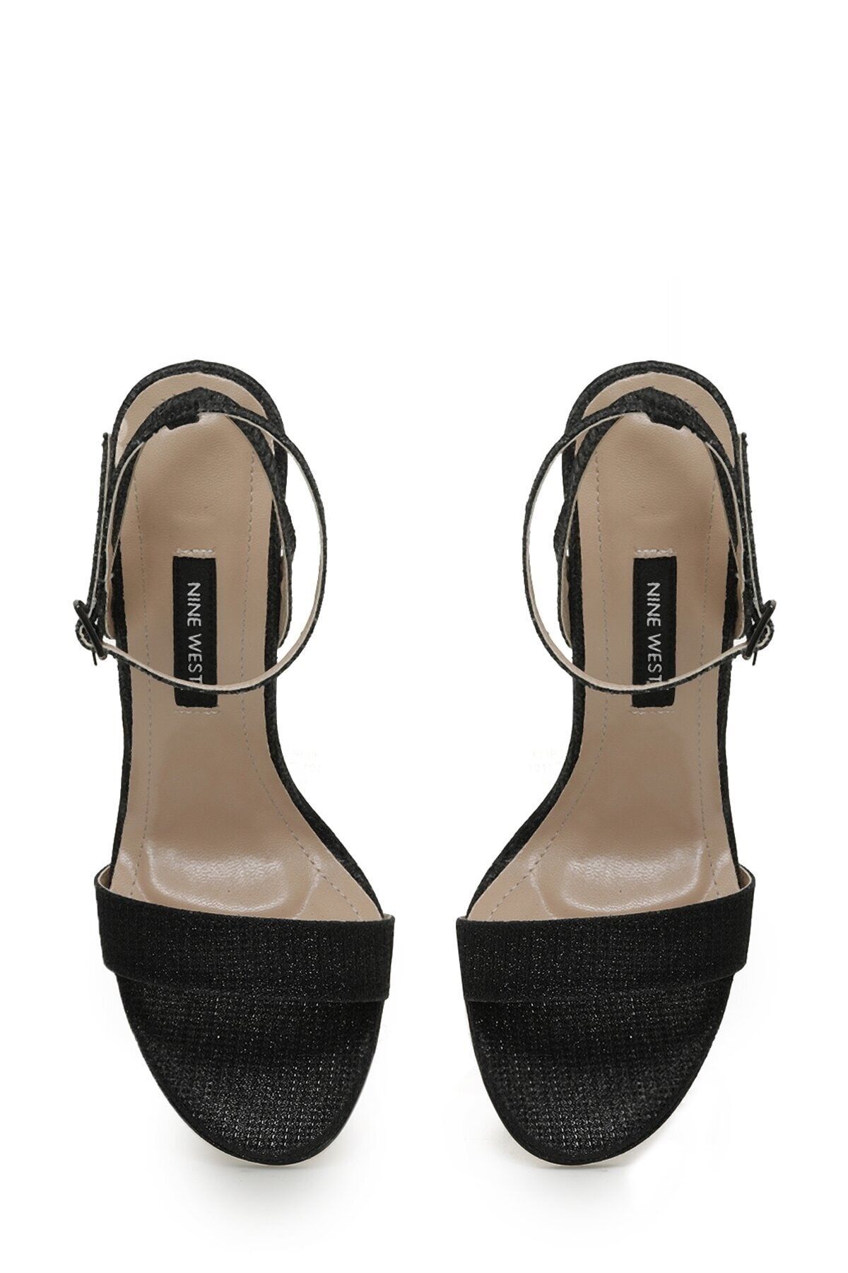 Nine West-LULLE 3FX - Czarne damskie sandały na obcasie 4