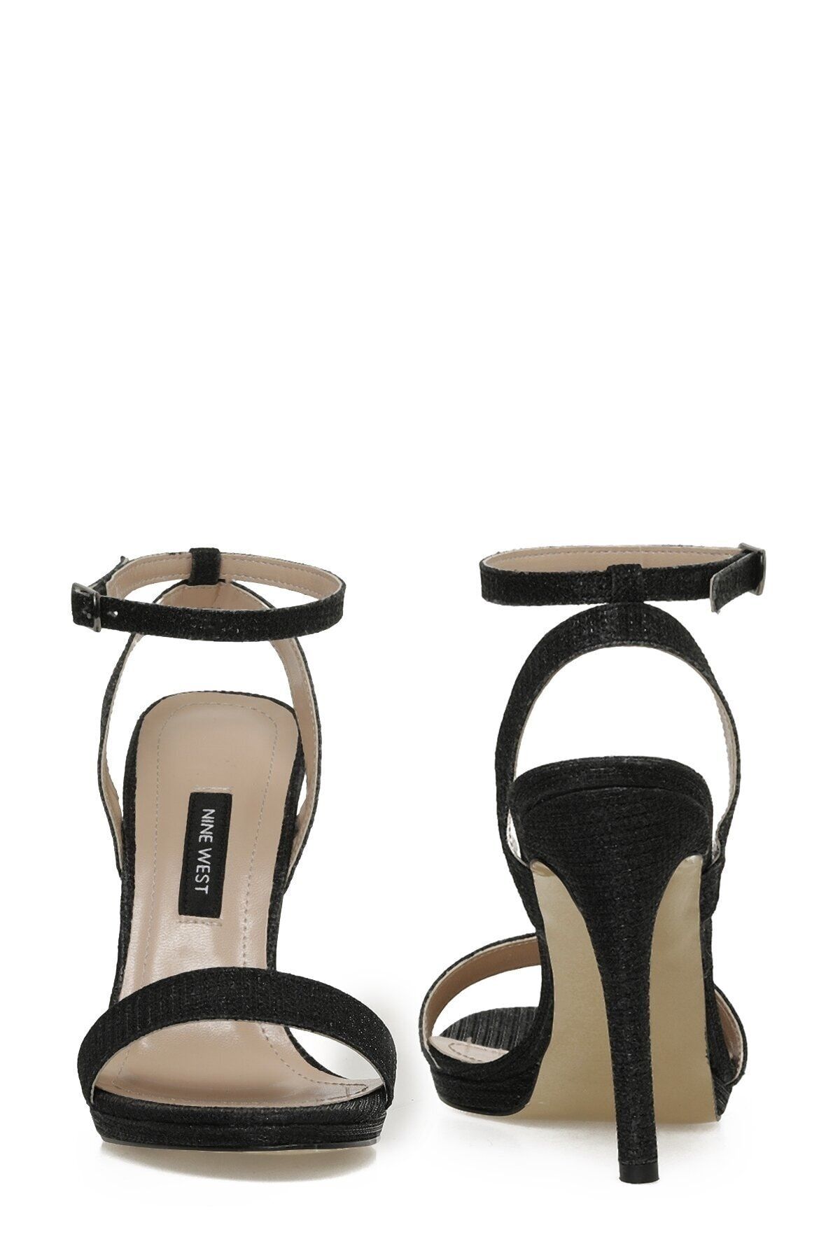 Nine West-LULLE 3FX - Czarne damskie sandały na obcasie 5