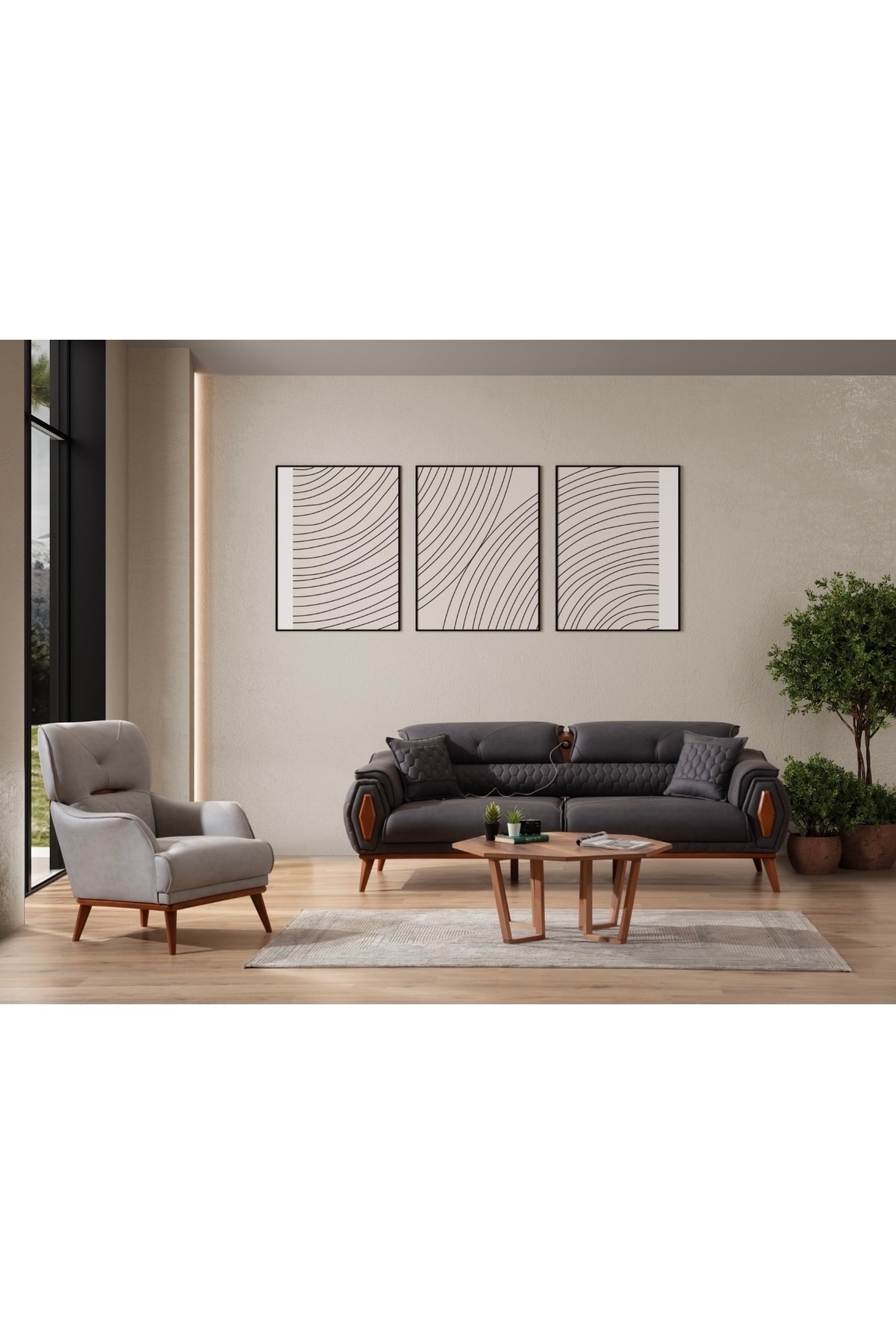 EDSY HOME Elize Koltuk Takımı 3+1 - Fiyatı, Yorumları