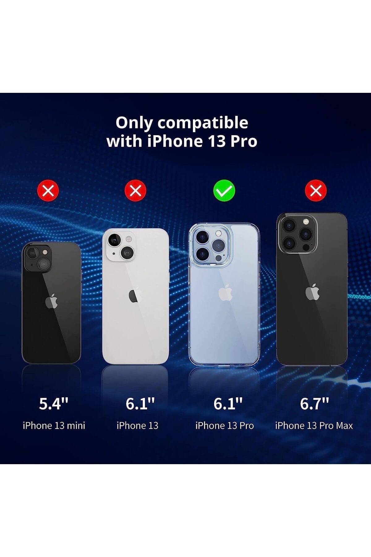 iPhone 13 Pro Uyumlu Kılıf Darbelere Dayanıklı Ultra ince Şeffaf Renksiz Transparan Esnek Silikon