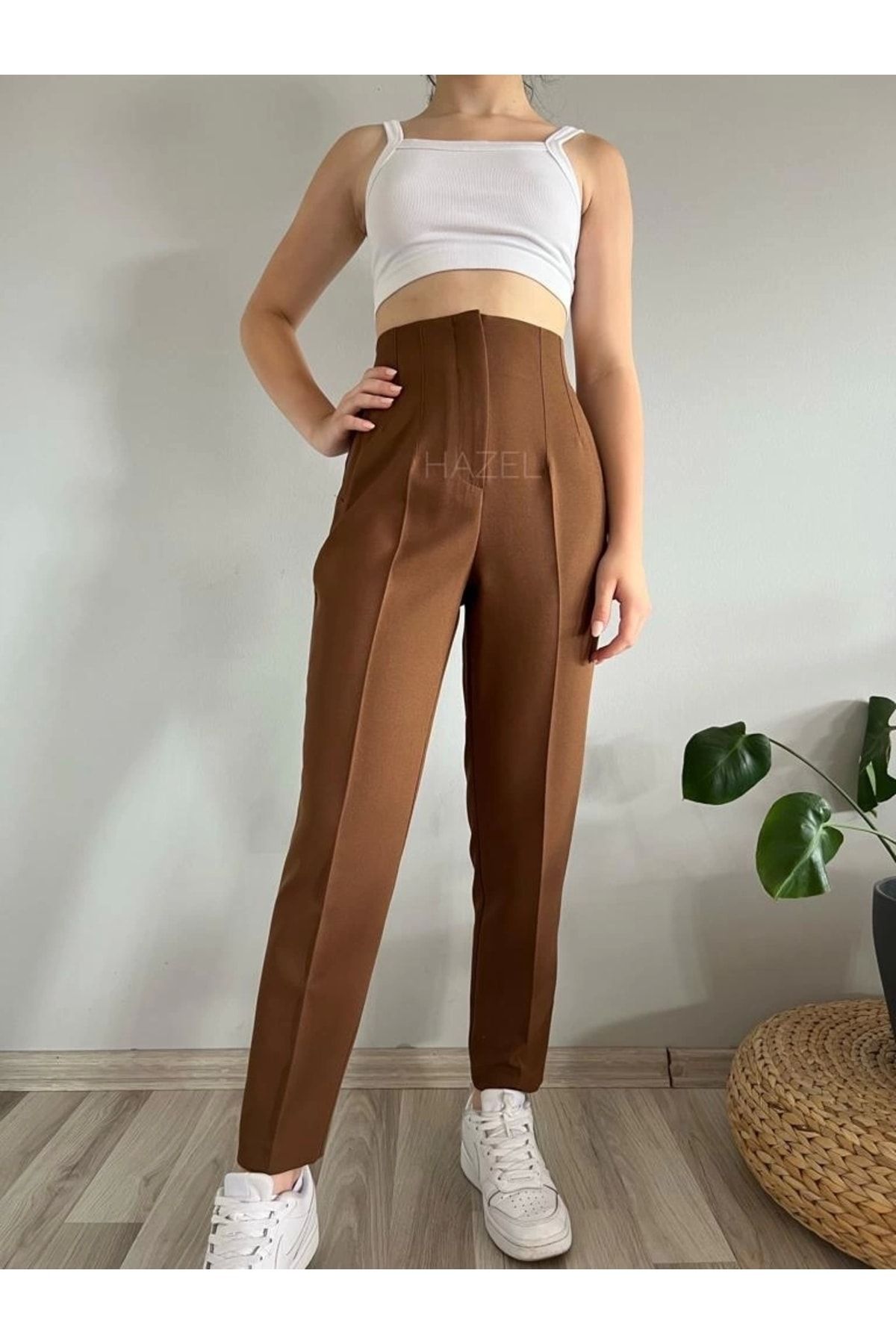 High waisted on sale slim trousers