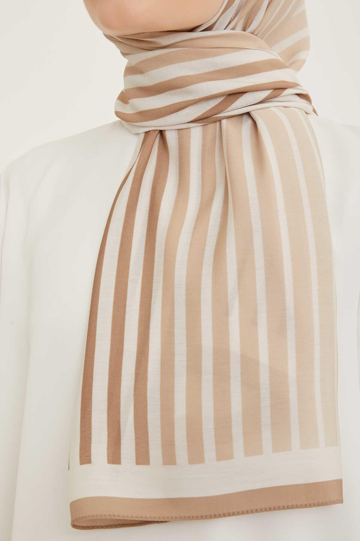 شال زنانه بژ آرمینه | SYR23744 اورجینال - تصویر 2