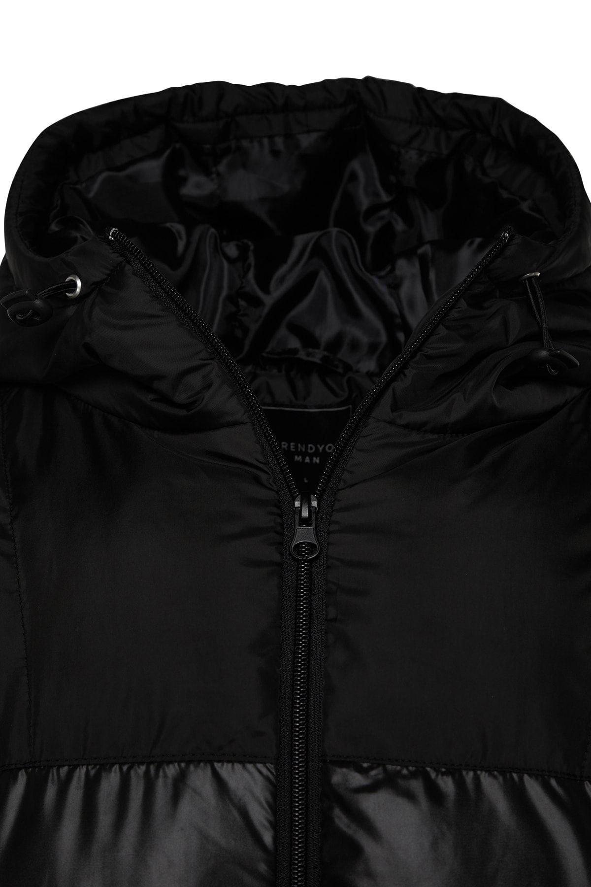 Trendyol Collection-Water and Wind Resistant Hooded Puffer Winter Jacket - Black Regular Fit TMNAW24MO00025 7