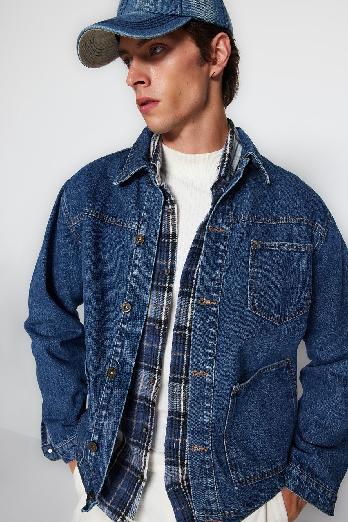 Denim jacket hot sale men oversized