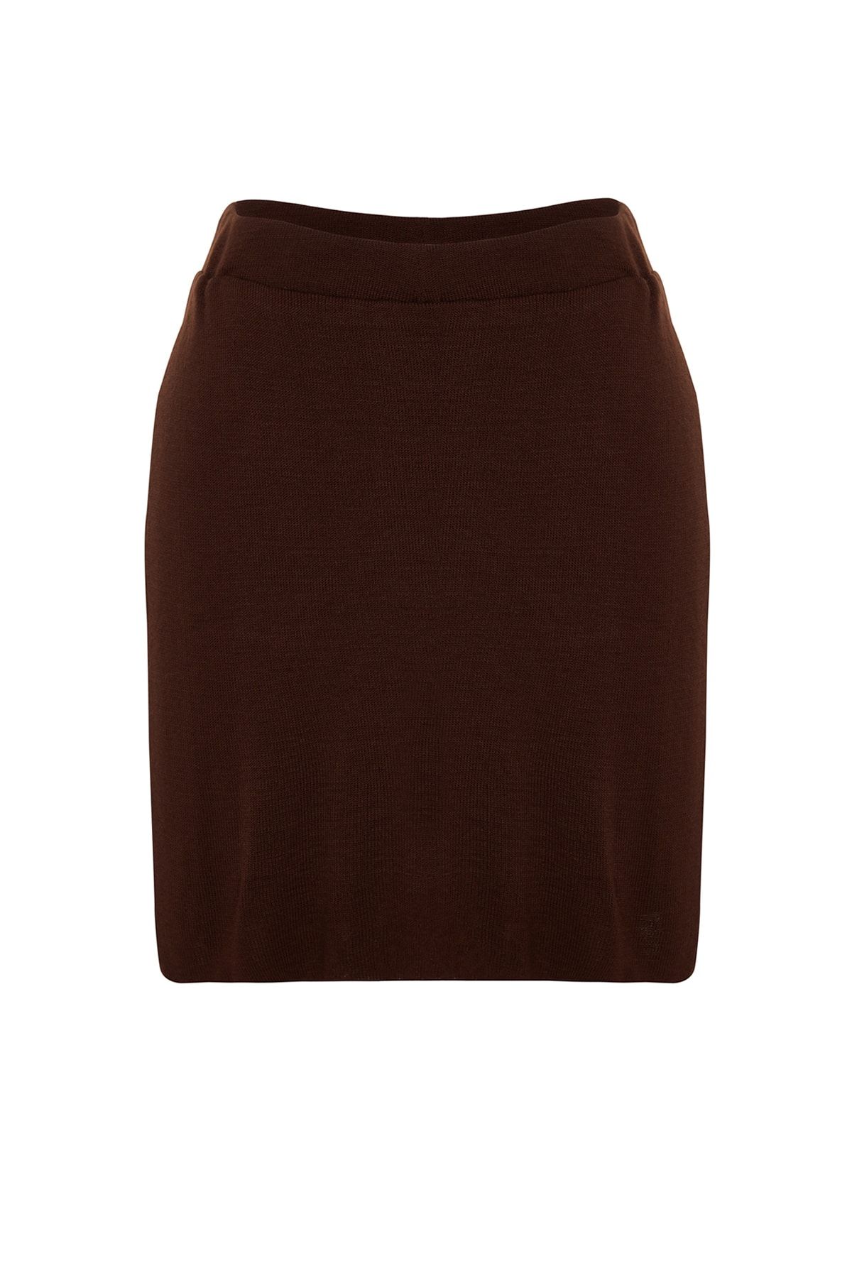 Dark brown mini pencil skirt on sale