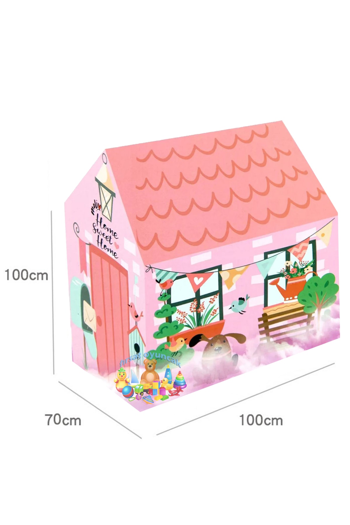 oruçoyuncak Çocuk Oyun Evi Çadır Benim Çiftliğim Oyun Çadır 100 top Pastel renkli fotoğrafı 3 (önizleme)