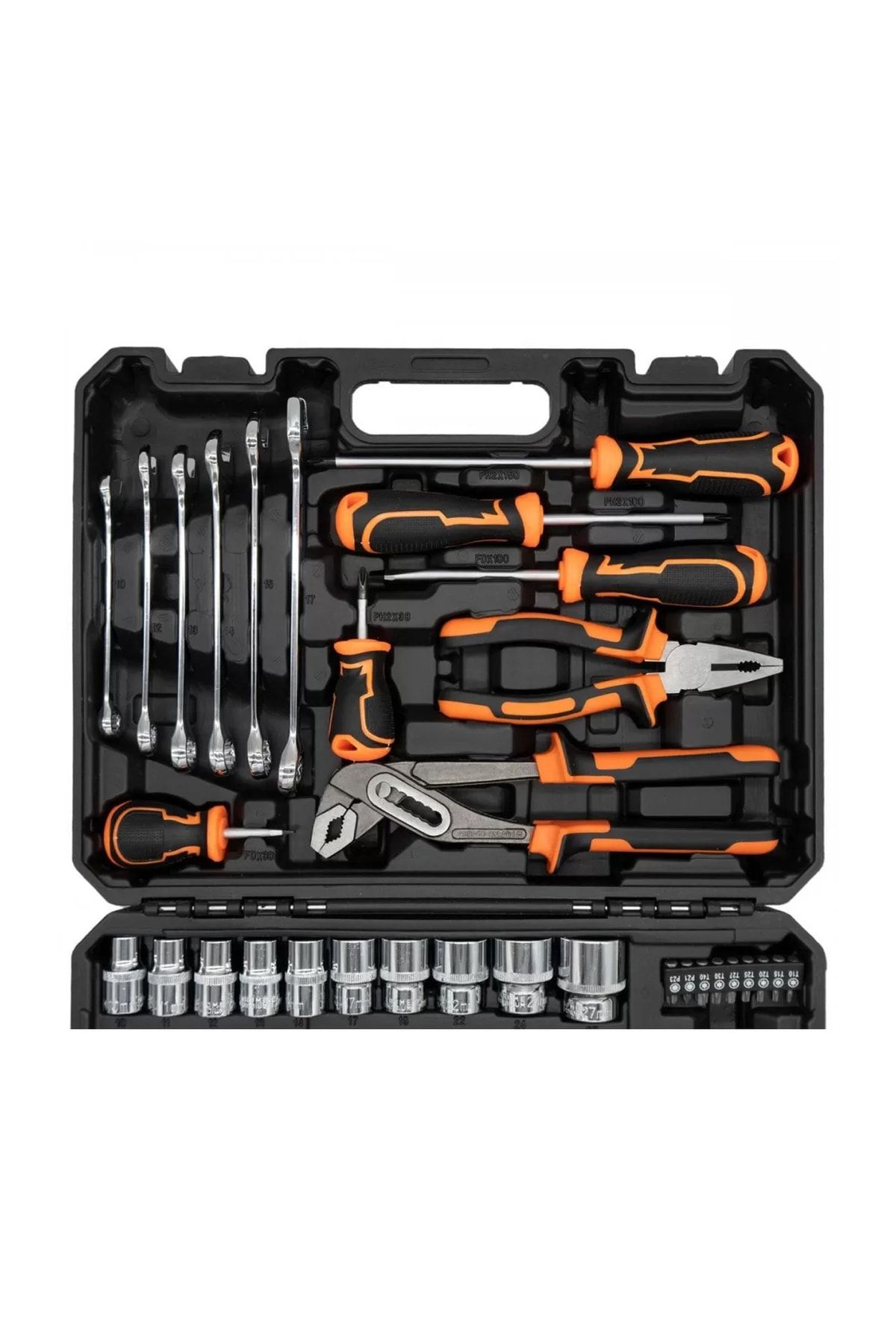 STAXX POWER-Professional Maintenance Repair Tool Set Mechanic and Socket Full Pack 58 Pieces Socket Wrench Kit Set 2