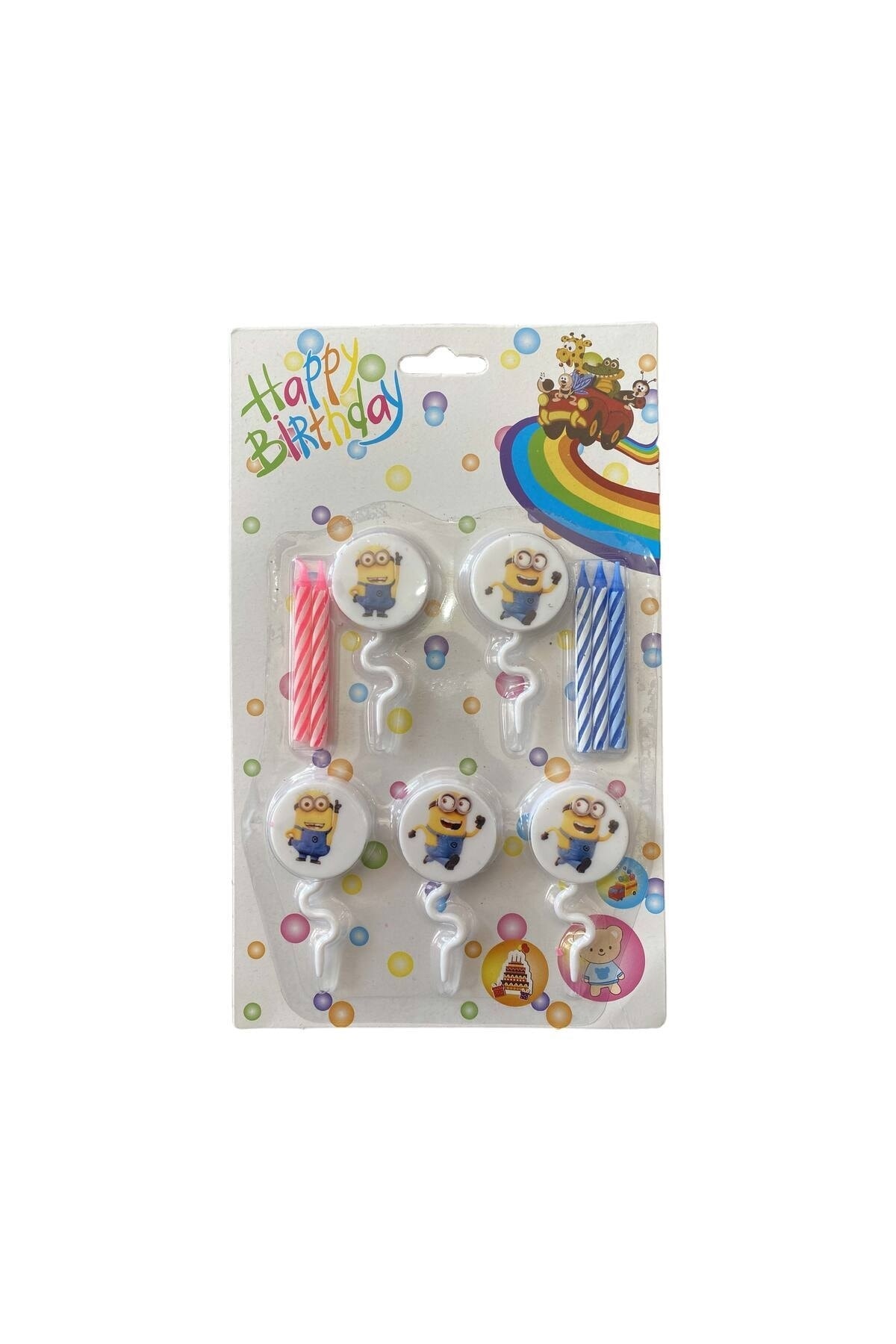 Genel Markalar Mum - Pasta Mumu - Aparatlı Mum - Minyon - Doğum Günü - 5 Adet - 6cm