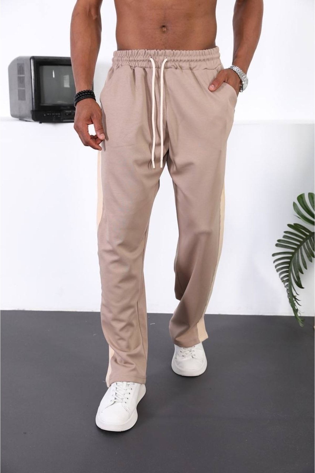 Cream sweatpants mens new arrivals