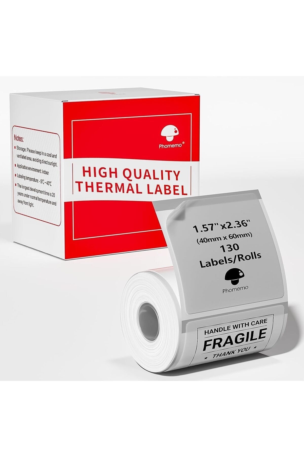 Phomemo 40x60mm/130adet Şeffaf Etiket - M110, M108, M220, M221 İçin XP-TT4060-130