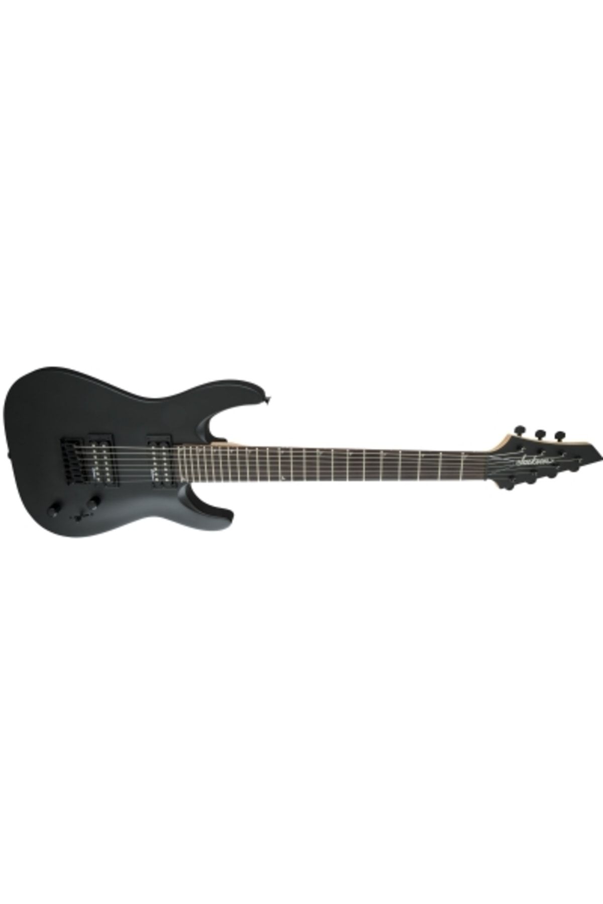 Jackson JS22 7 Dinky Arch Top 7 String Sabit K pr Amaranth Klavye Satin Black Elektro Gitar