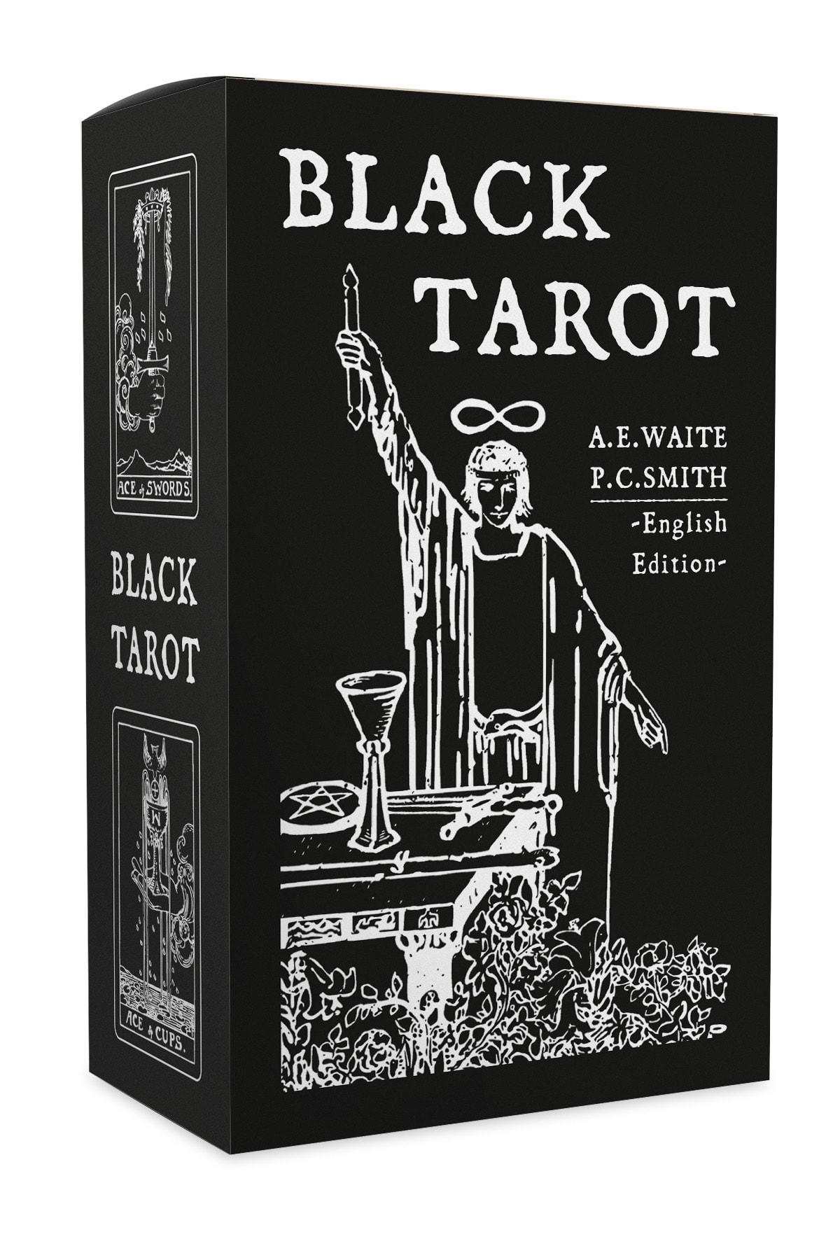 Ekorp Kitap Black Tarot English Edition - 78 Cards and The Pictorial Key to the Tarot Classic Guide