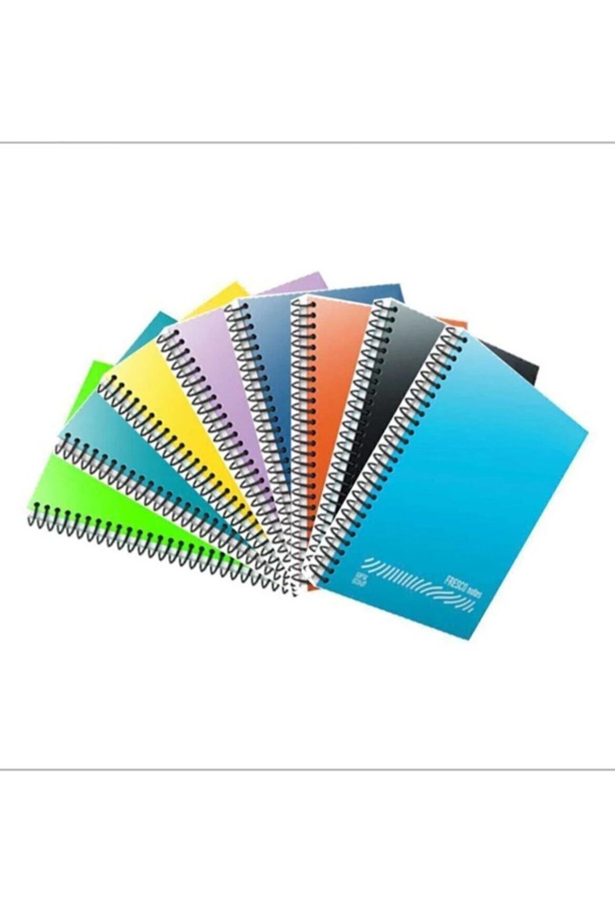Gıpta-Fresco Spiral PP Cover A4 120 Sheets Notebook Set - 4 Squared, 4 Lined 8 Pieces 2