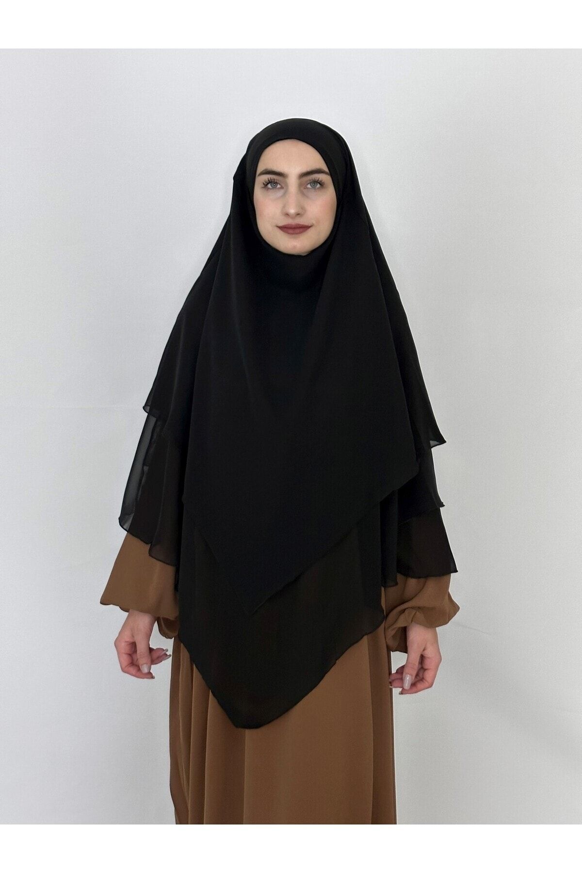 erasra class-Black Large Scarf - 3-layer Multi-Siphon, Peceli Kimlar 1