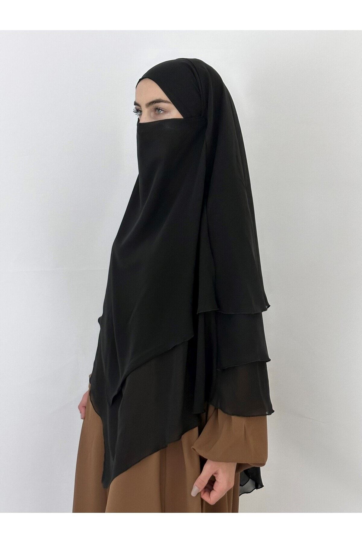 erasra class-Black Large Scarf - 3-layer Multi-Siphon, Peceli Kimlar 7