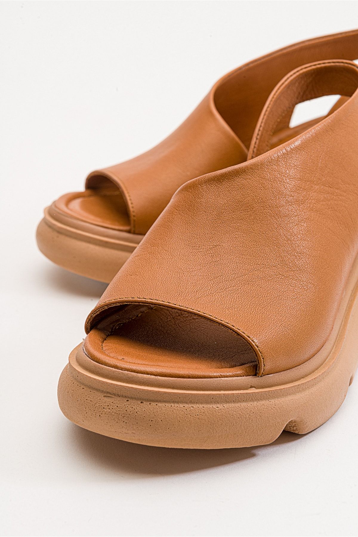 PASSAGE SHOES-Women's Skin Genuine Leather Wedge Heeled Sandals 6211 6