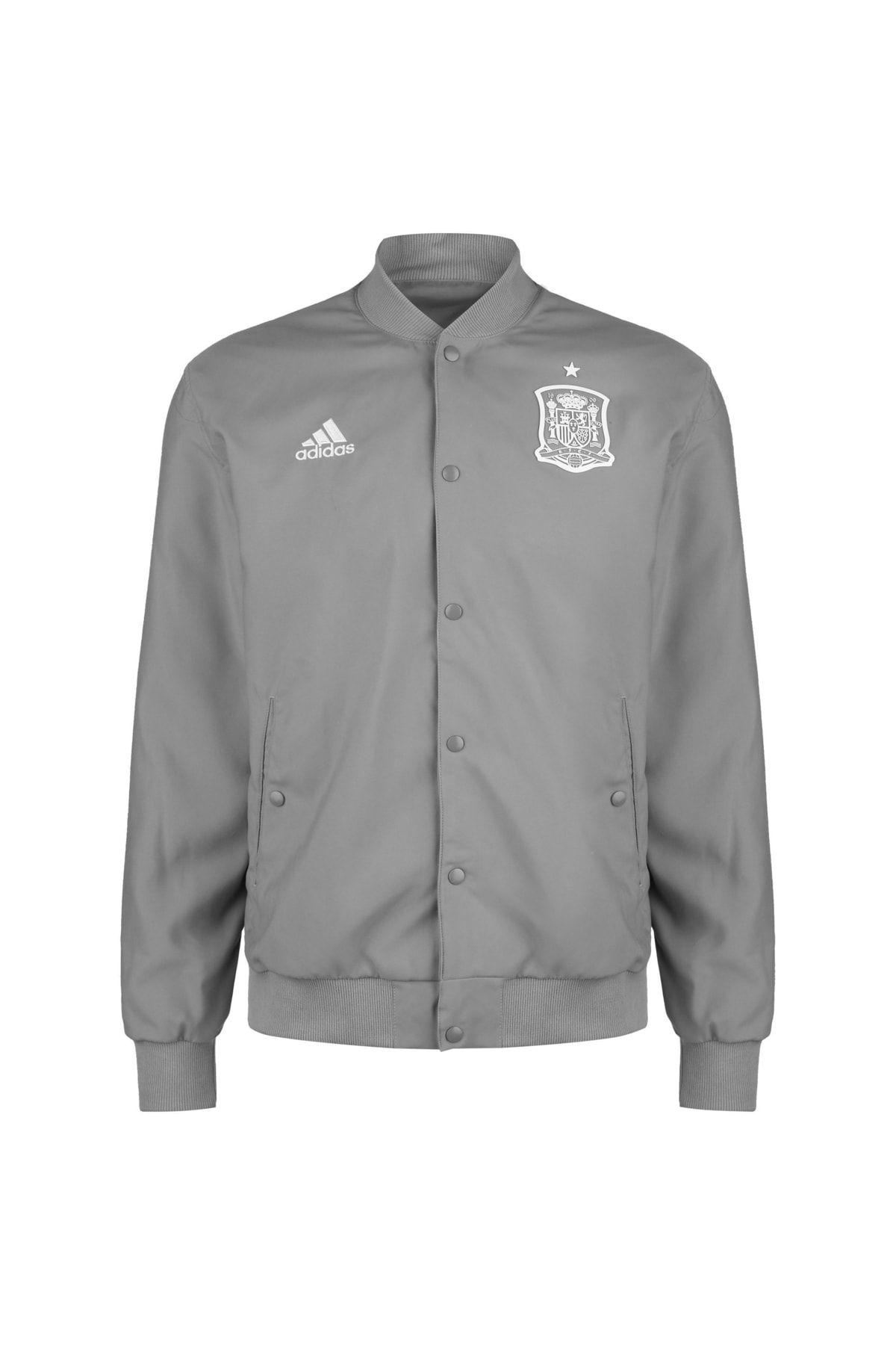 Grey adidas bomber jacket best sale