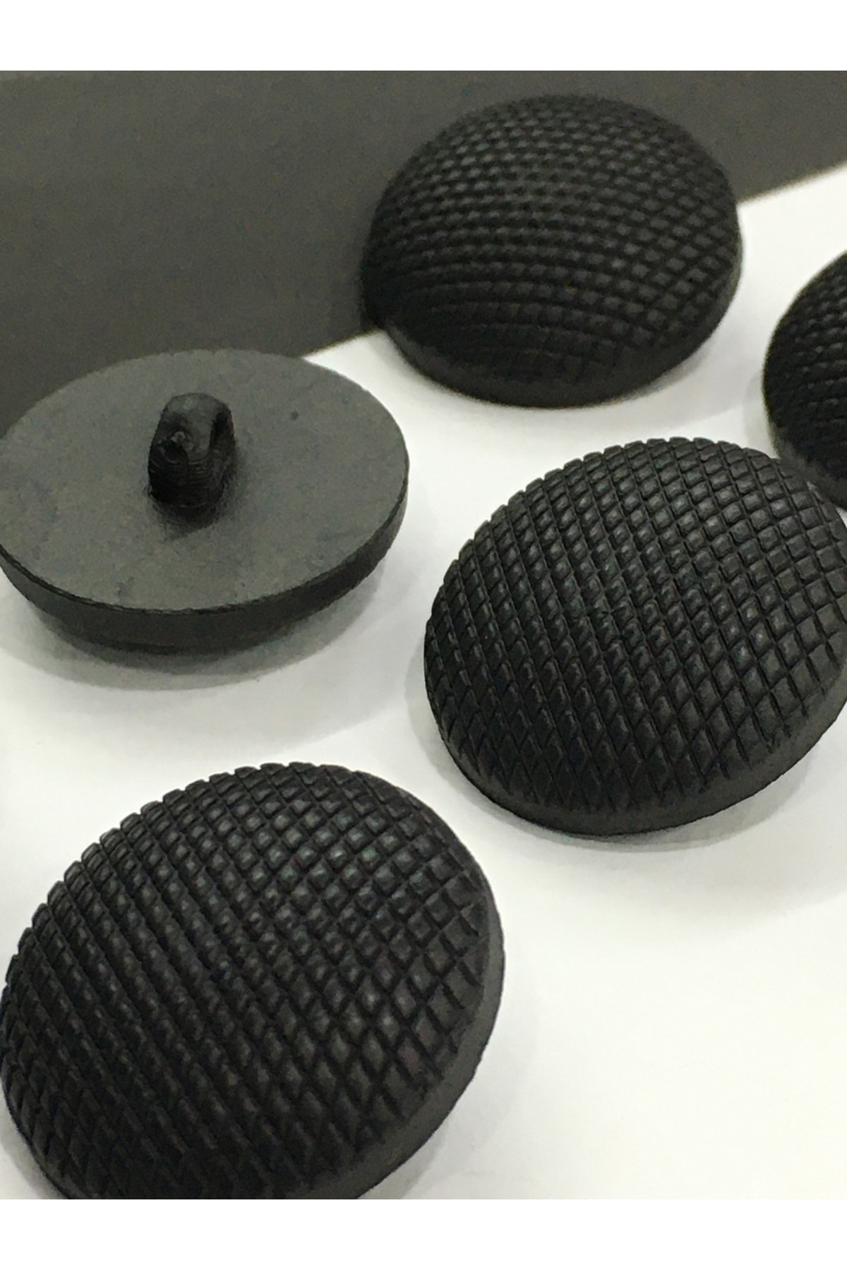 Trench Coat And Jacket Button Honeycomb Pattern Set of 6 2.2 Cm Black