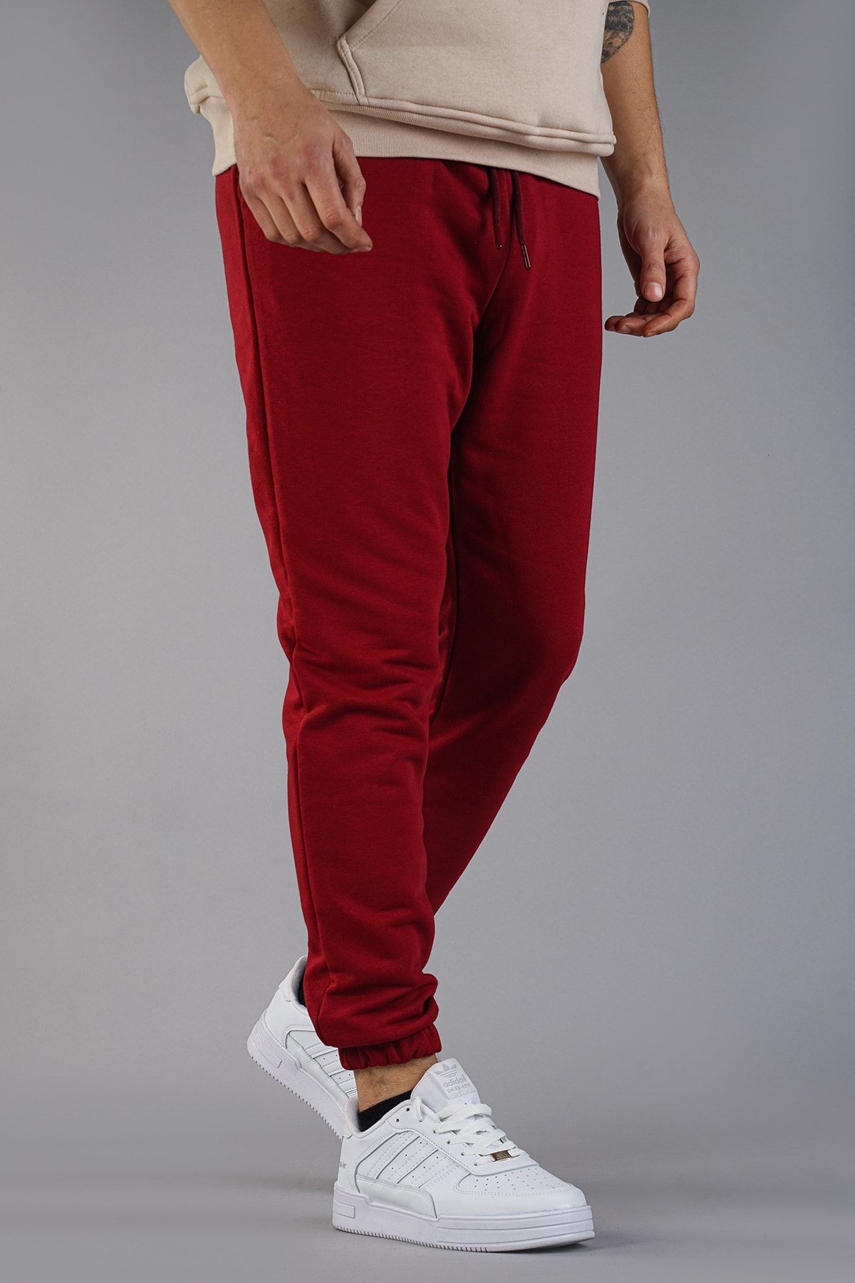 bombe Men s Sweatpants 3 Thread Claret Red Trendyol