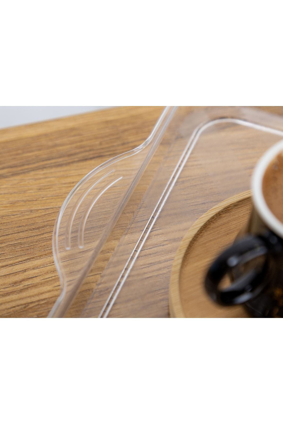 MİLANO HOME-Plexiglass 2 Pieces Zebra Pattern Decorative Presentation Tray Transparent Tray Beverage Presentation Tray 3