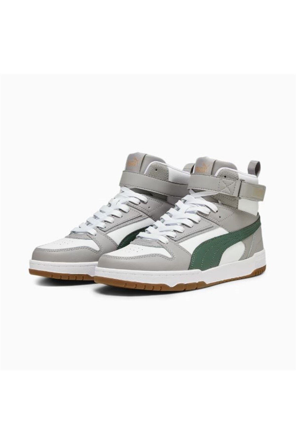 Puma RBD Game Men s White Eucalyptus Gray High Top Sneakers 385839 17 Trendyol
