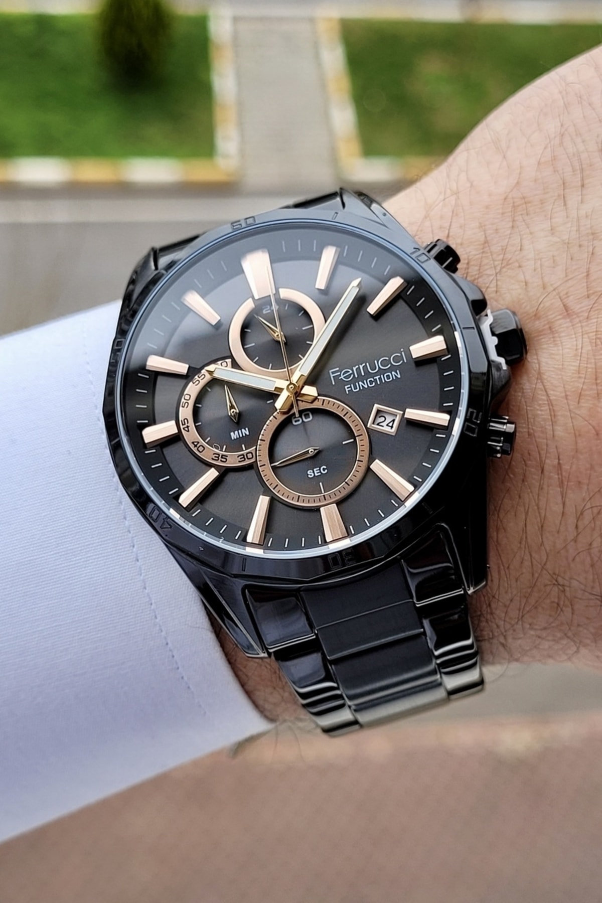 Ferrucci Black Color Inner Indicators Active Function Men's Wristwatch ...