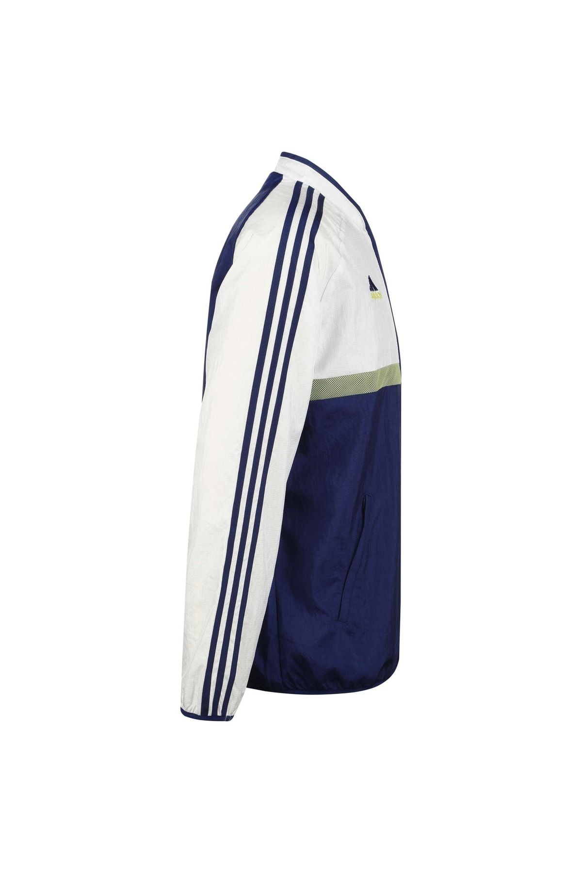 Navy blue and white adidas jacket discount