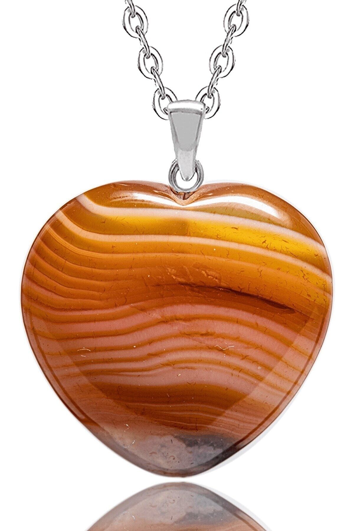 Orange hot sale stone necklace