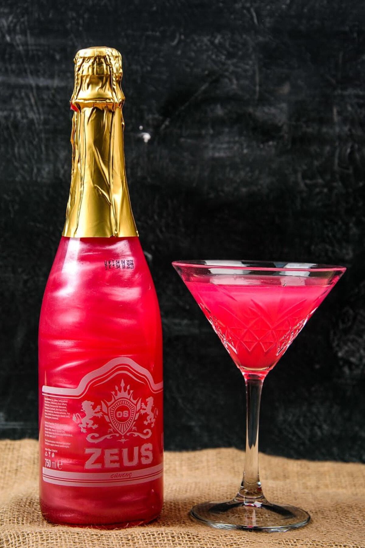 OS ZEUS Simli Alkolsüz Şampanya** Çilek (HELAL SERTİFİKALI