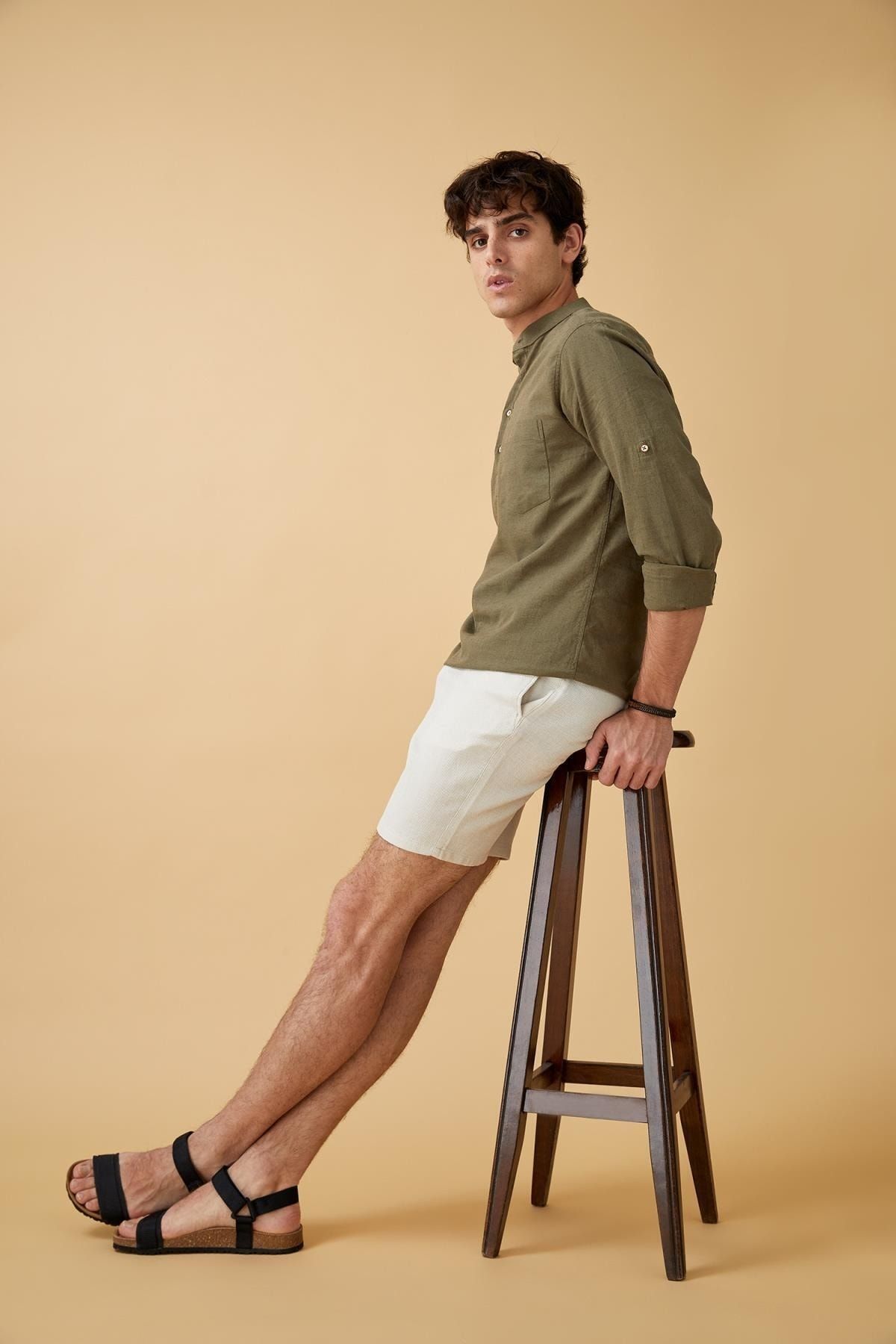 Defacto Relax Fit Waist Lace Shorts Trendyol