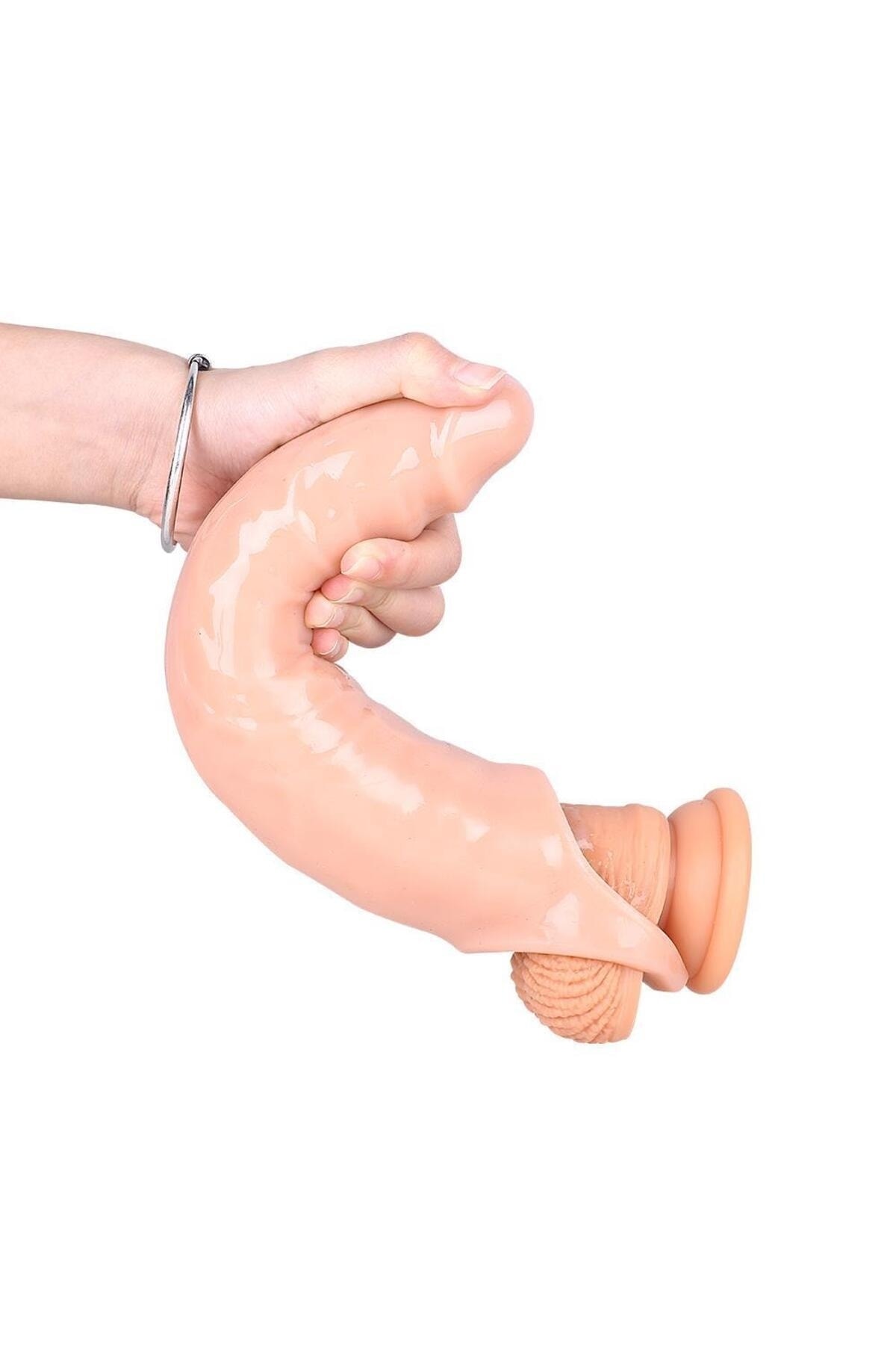 7 cm Dolgulu Realistik Ten Rengi Penis Kılıfı 2