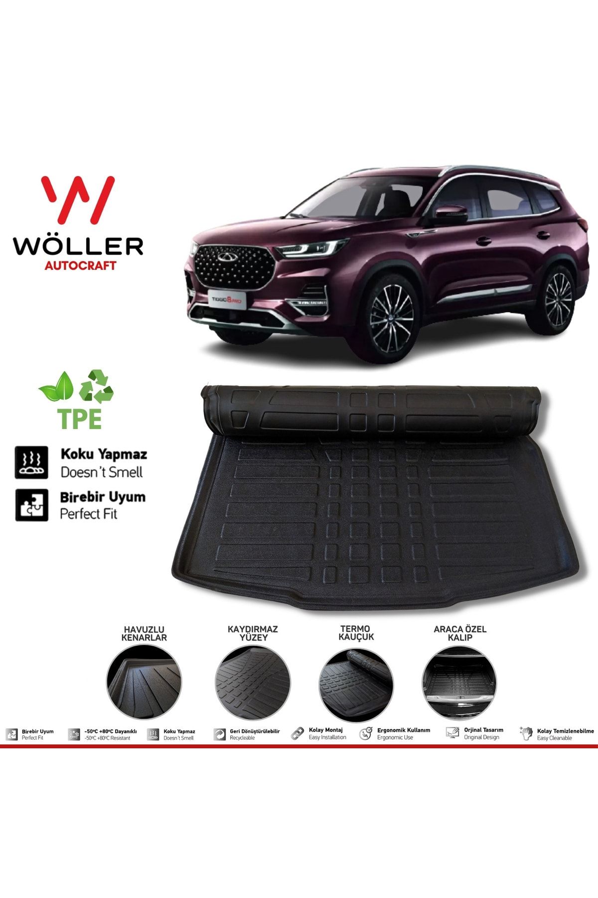 Багажник Wöller Chery Tiggo 8 Pro после 2022 года 3d Ultraflex Flexible wöllerultraflex172