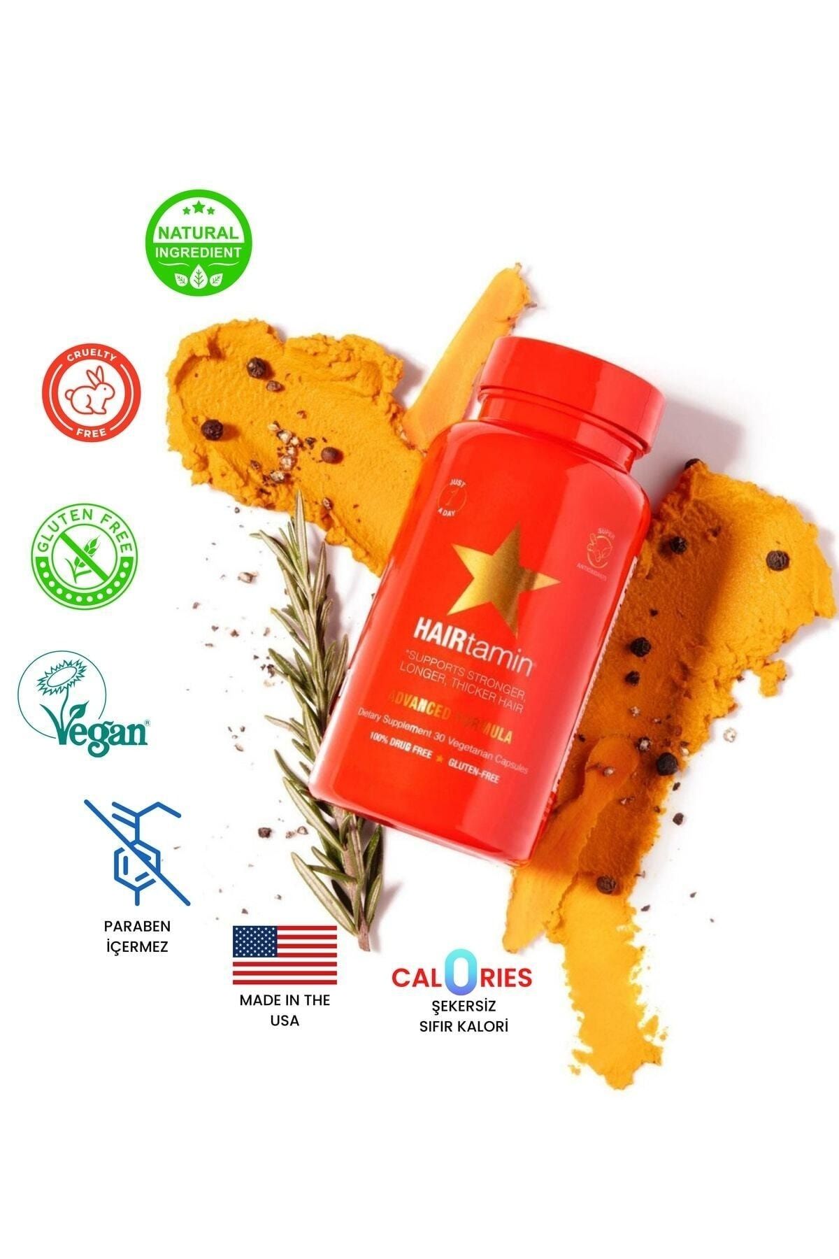 HAIRtamin-Advanced Formula 30 Vegan Capsule - Hair Vitamin - 6 Pieces 4