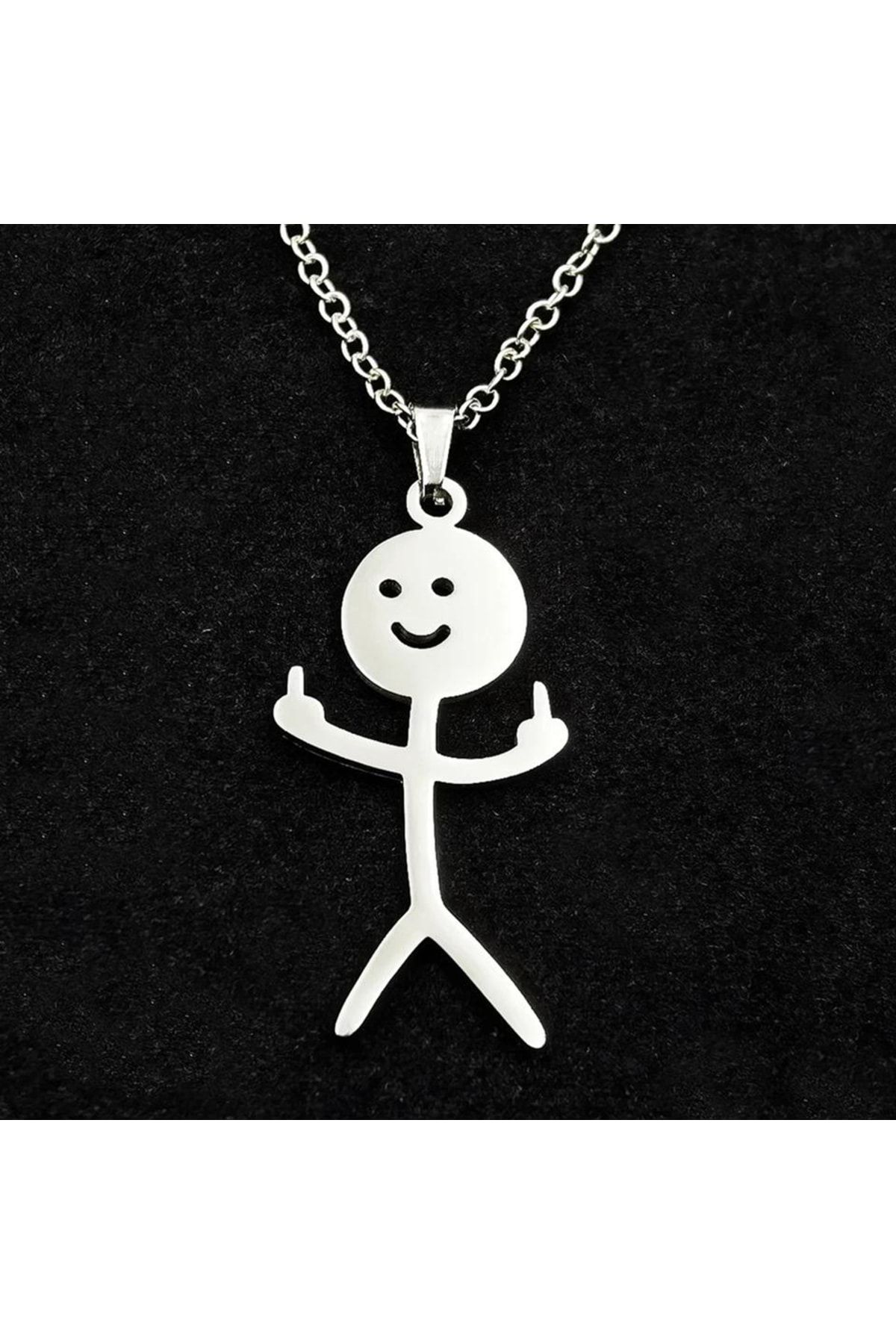 Amazon.com: LLYANZ Gold Plating Funny Middle Finger Stickman Pendant  Necklace (earring) : Clothing, Shoes & Jewelry