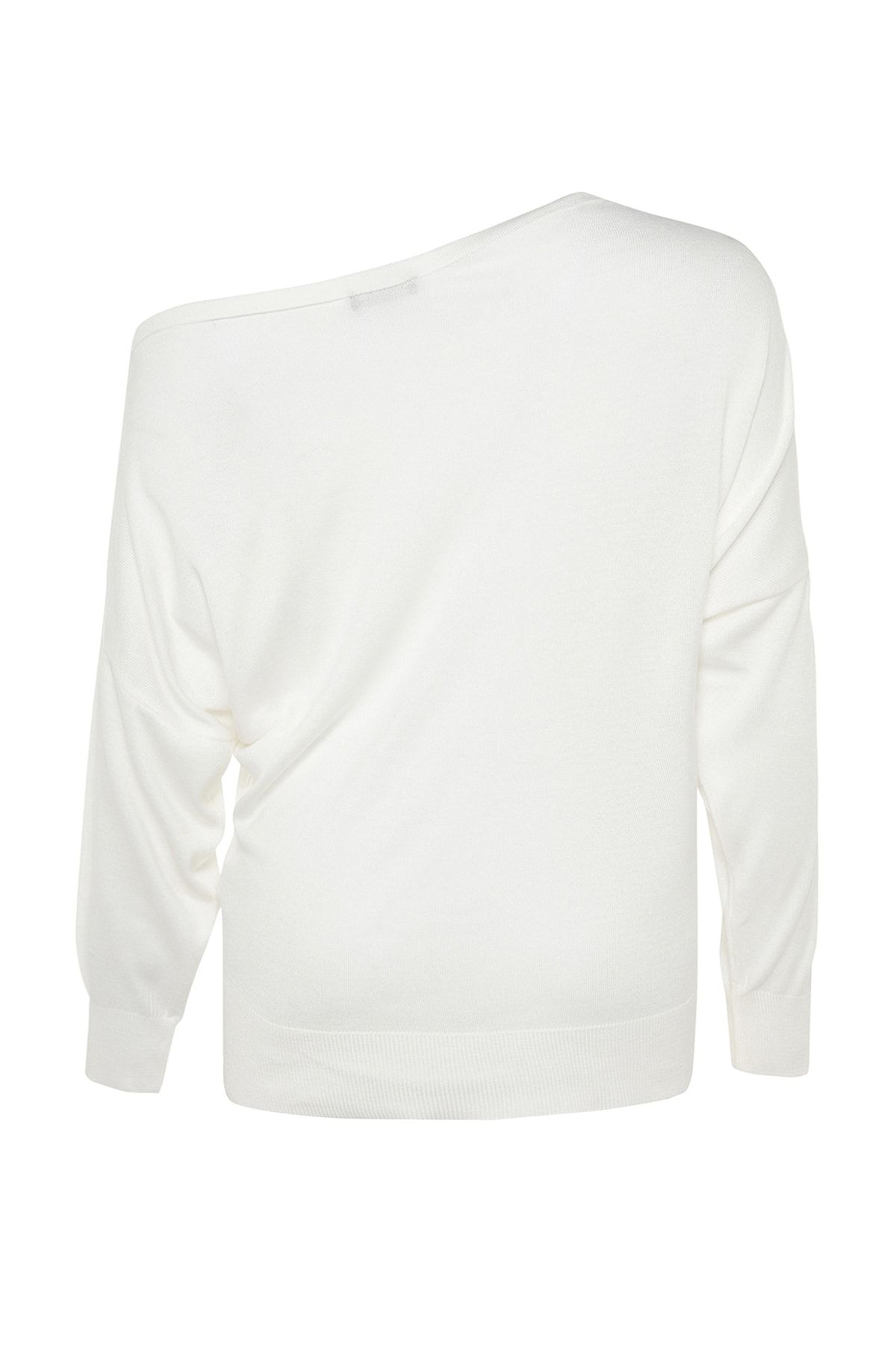 Trendyol Curve-Boat Neck Ecru Knitwear Sweater - Tbbaw24an00041 8