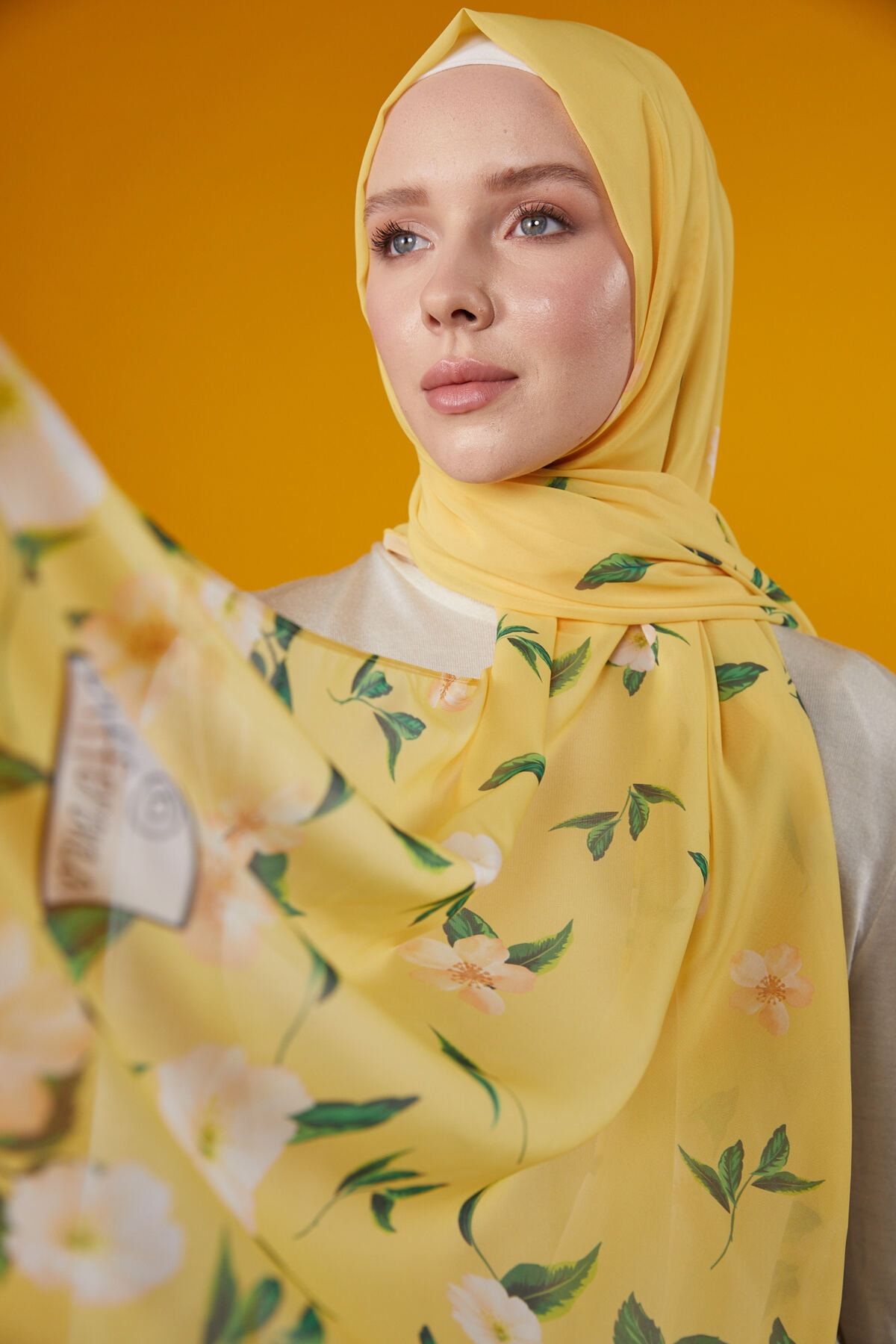 Differenza-FLOWERS PATTERNED SHAL - YELLOW 3