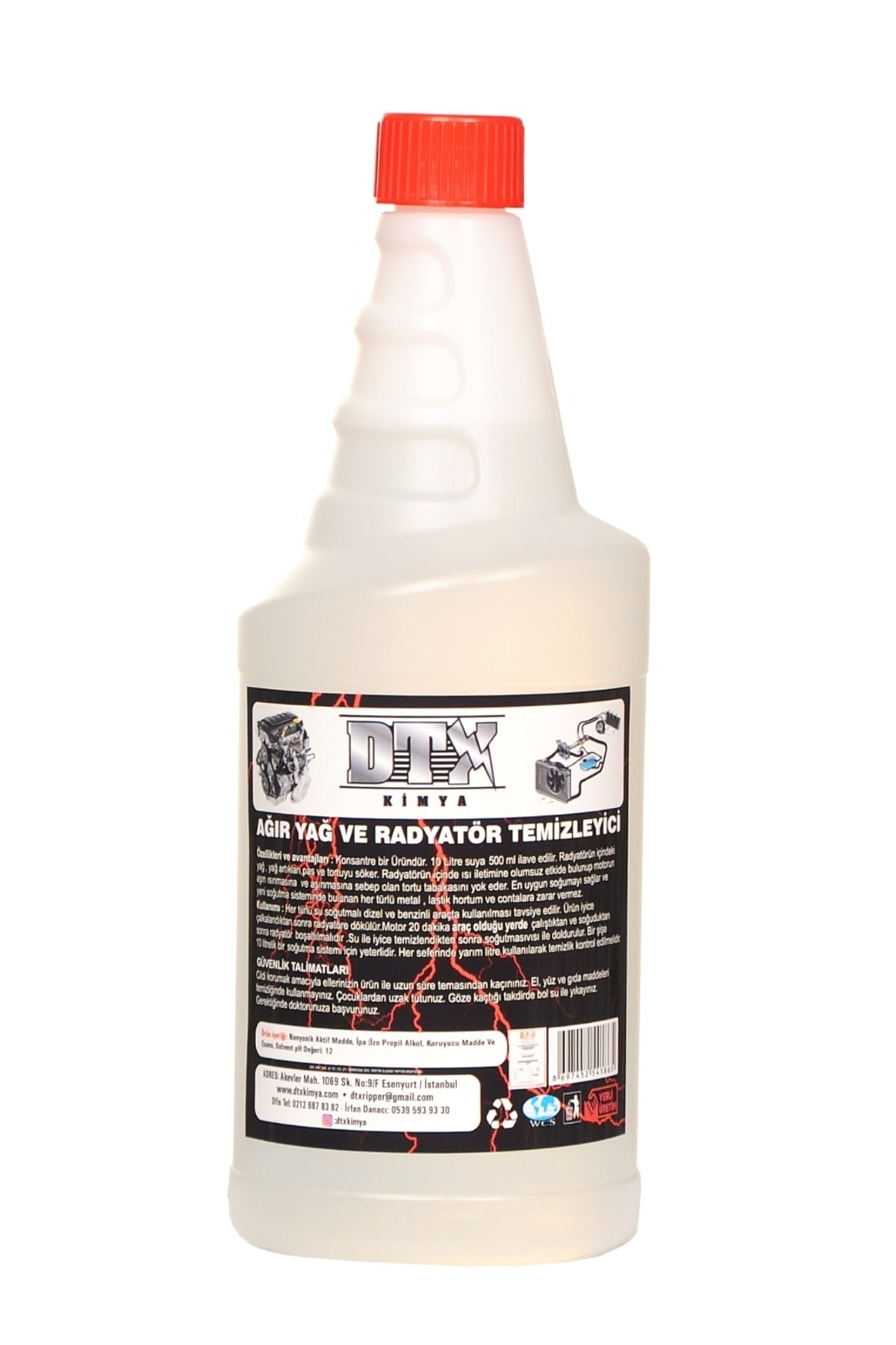 Solventsiz Ağır Yağ Sökücü ve Radyatör Temizleyici 1/1-3 Konsantre 1 Lt