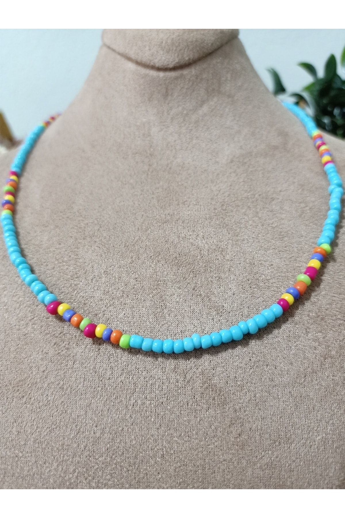 Turquoise shop beaded choker