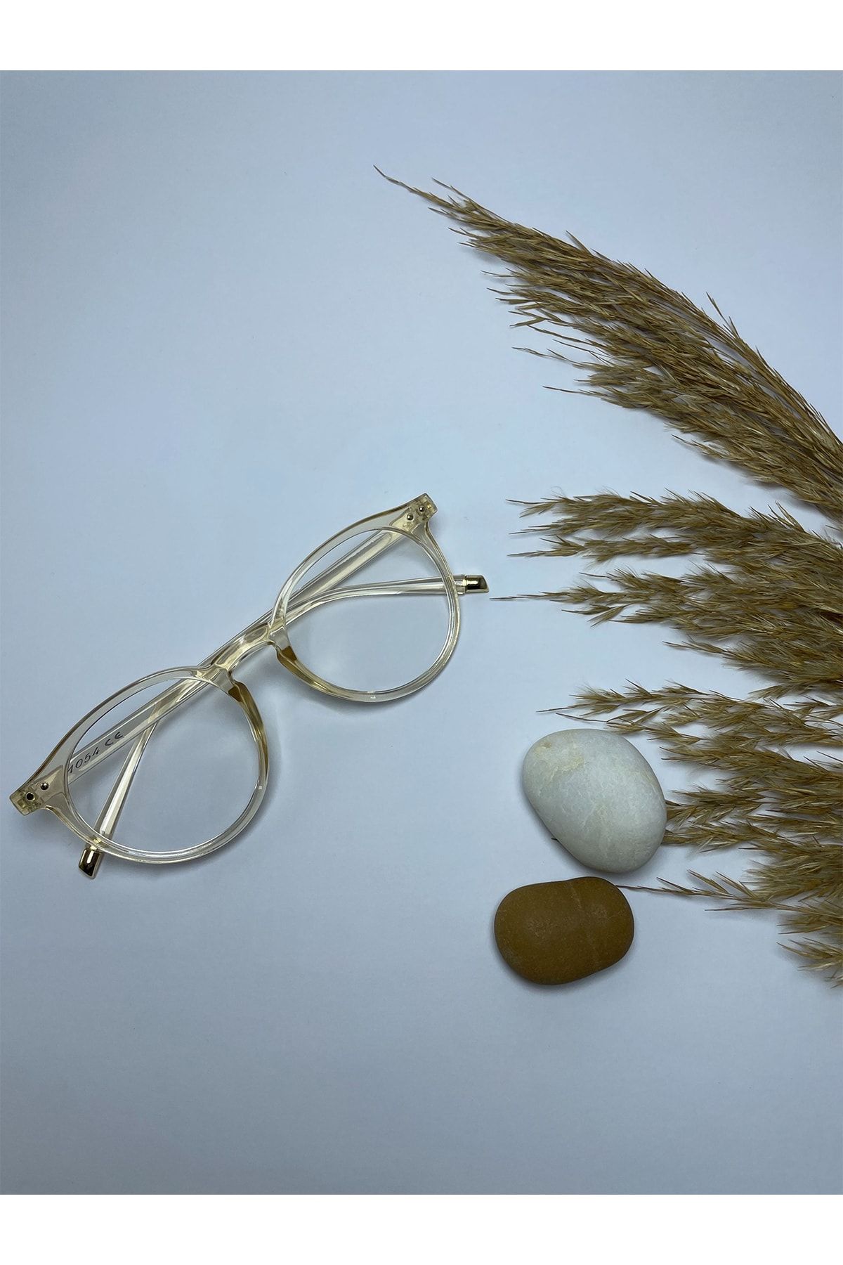 VisionGlasses-Transparent Yellow Round Unisex Blue Light Protective Glasses with Transparent Glass 8