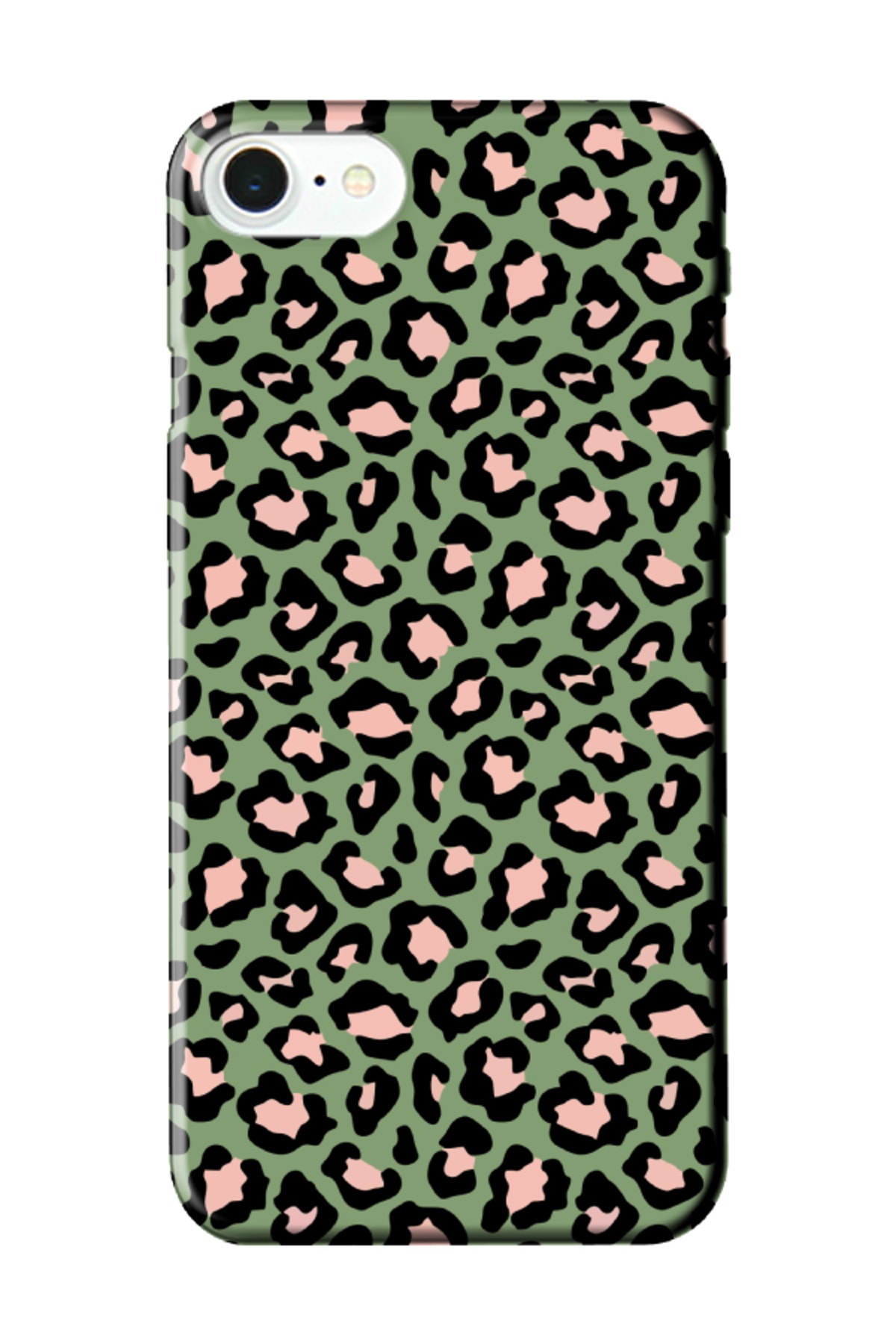 iPhone 8 Leopard Pattern Green Phone Case