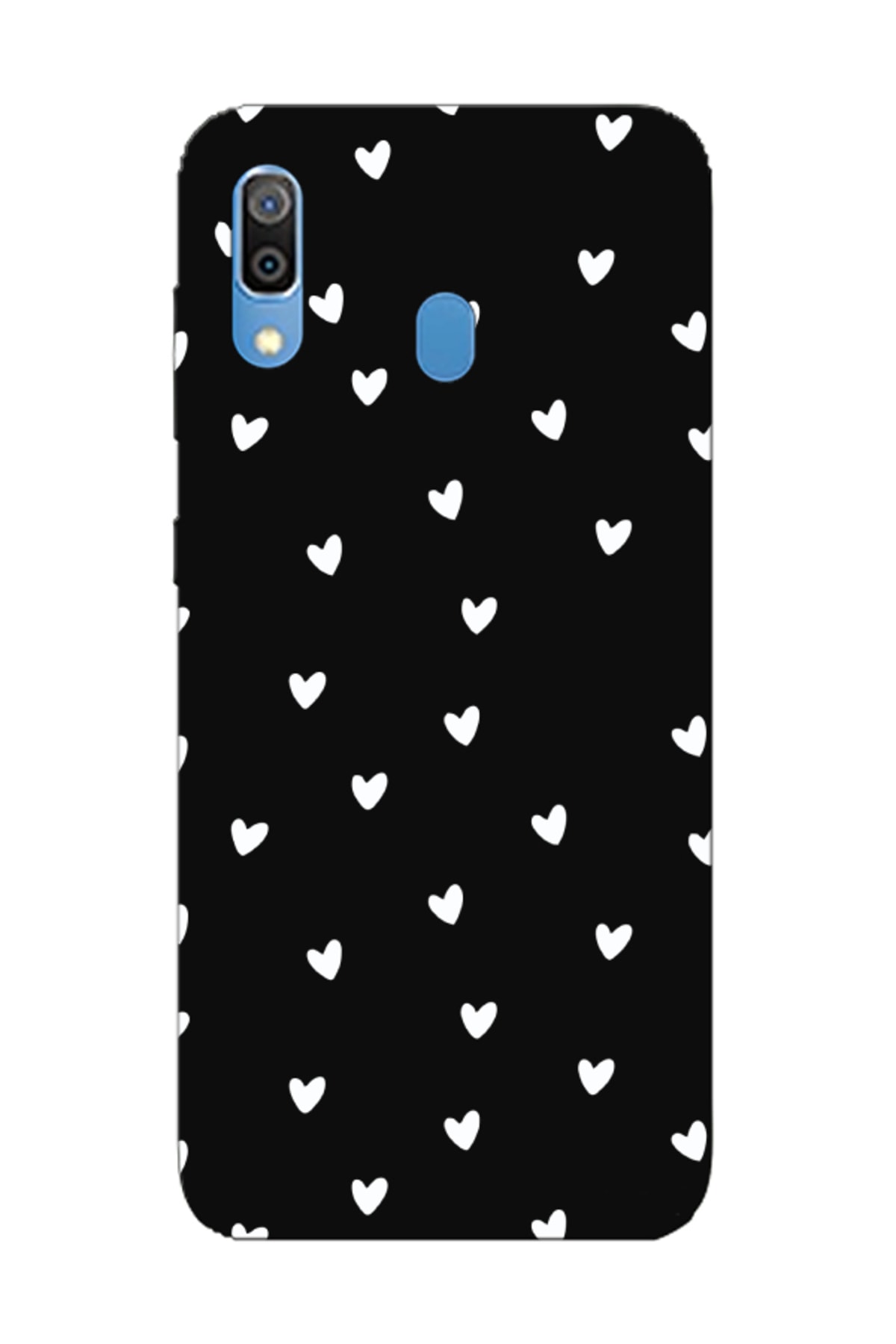 Samsung A20 Tiny Hearts Black Phone Case