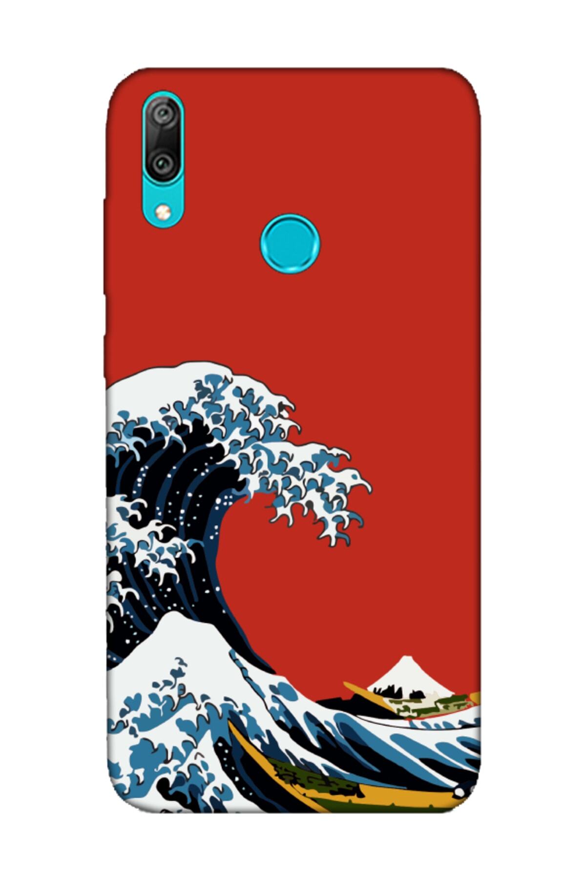 Huawei Y7 2019 Kanagawa Red Phone Case